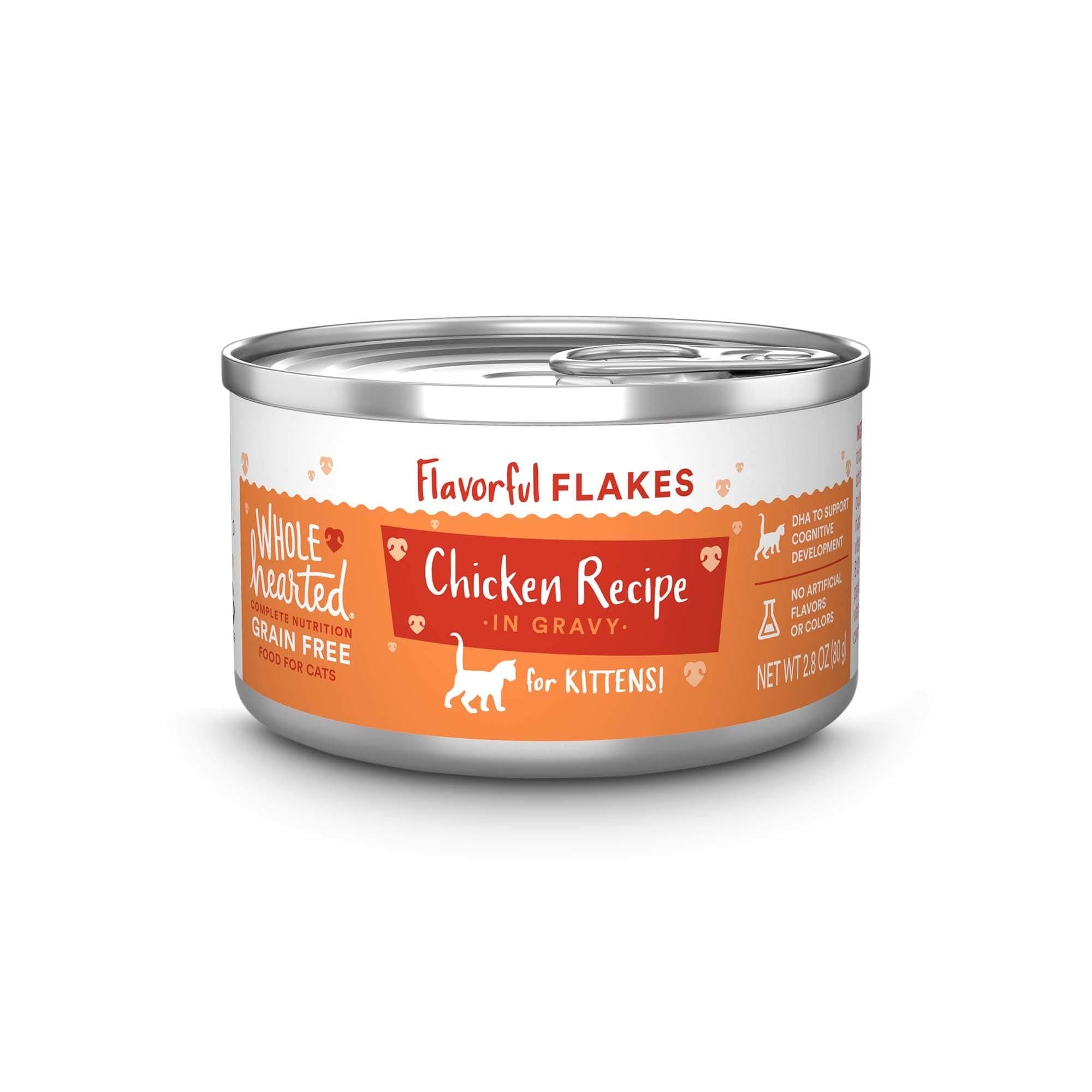 Petco Brand - WholeHearted Grain-Free Chicken Recipe Flakes in Gravy Wet Kitten Food