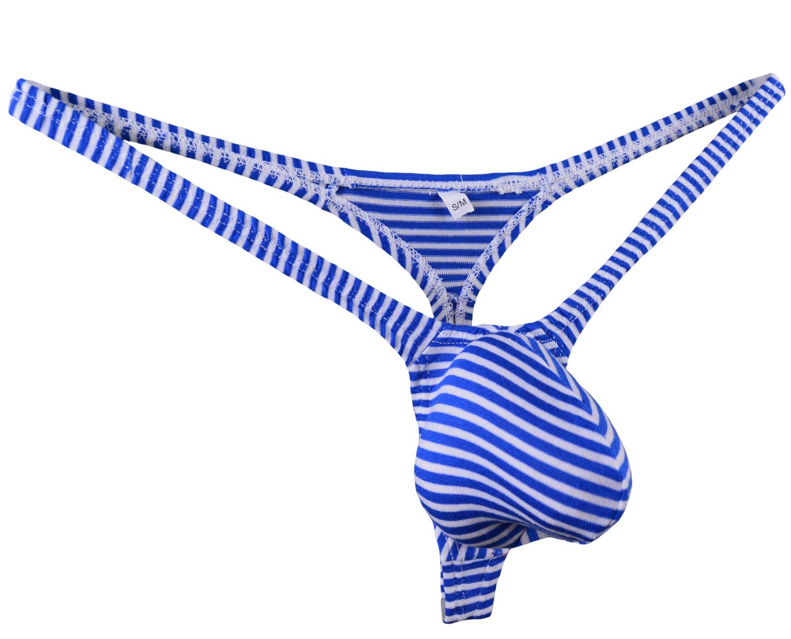 WOSESE Men's G-Strings Bulge Pouch Thongs Underwear Stripes WSS30