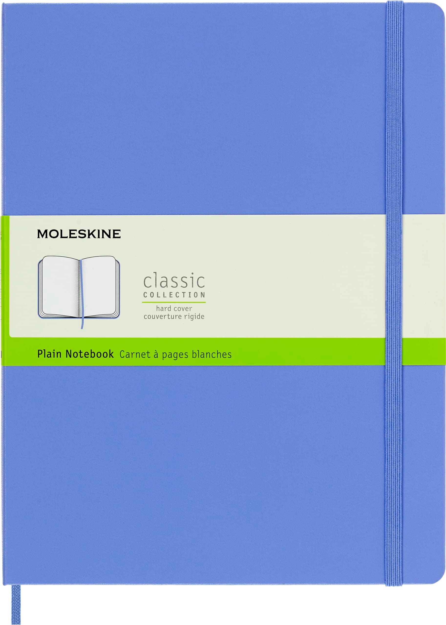 MoleskineMoleskine - Classic Notebook, Plain Notebook, Hard Cover and Elastic Closure, Size X-Large 19 x 25 cm, Colour Hydrangea Blue, 192 PagesThe Forest Stewardship Council