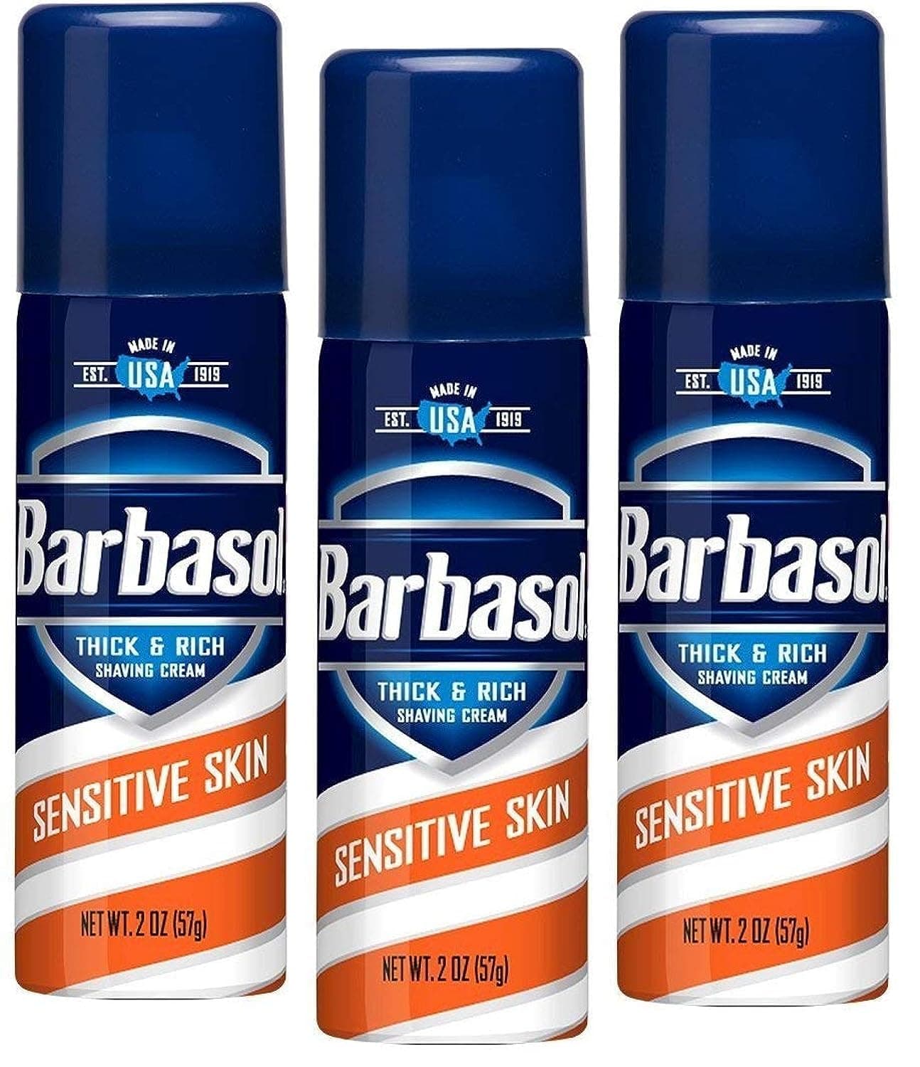 Shave Cream Sensitive Skin Travel size 2 oz (Pack of 3)