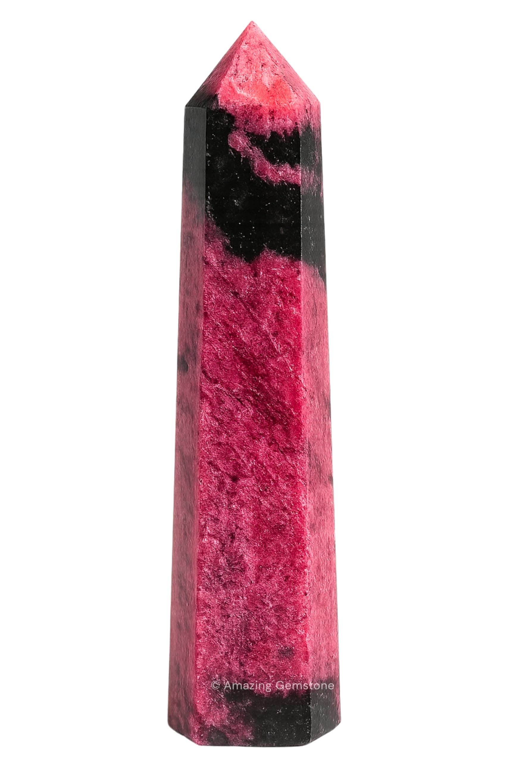 Amazing Gemstone Rhodonite Crystal Towers - Natural Healing Crystal Point Obelisk for Reiki Healing and Crystal Grid (2" to 3" INCH)