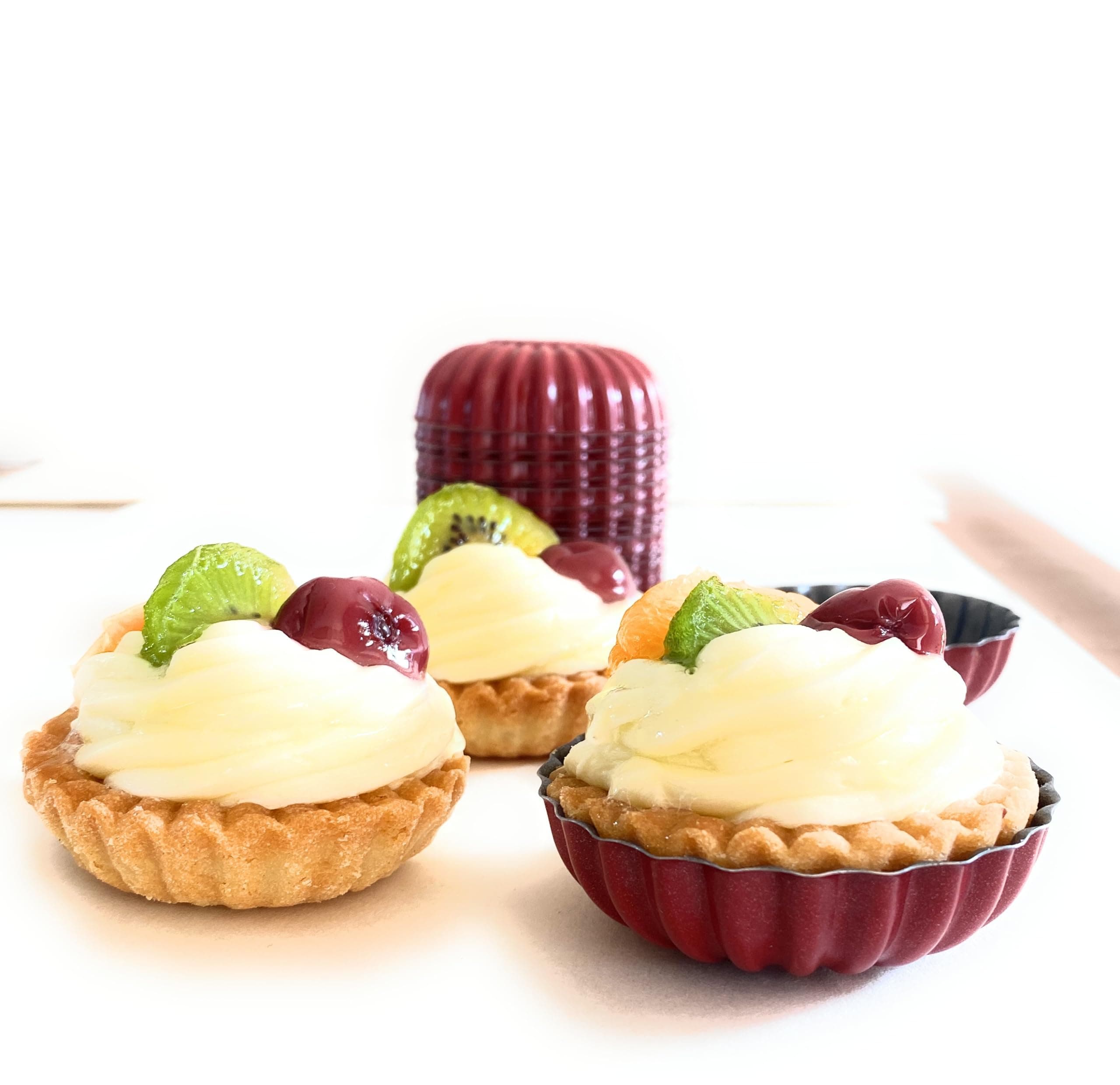 Heart Mini Tart Pan - Tartaletas 20 piece Form for Baking Tin - Nonstick Coating Easy to Clean - Ideal for Small Pastry