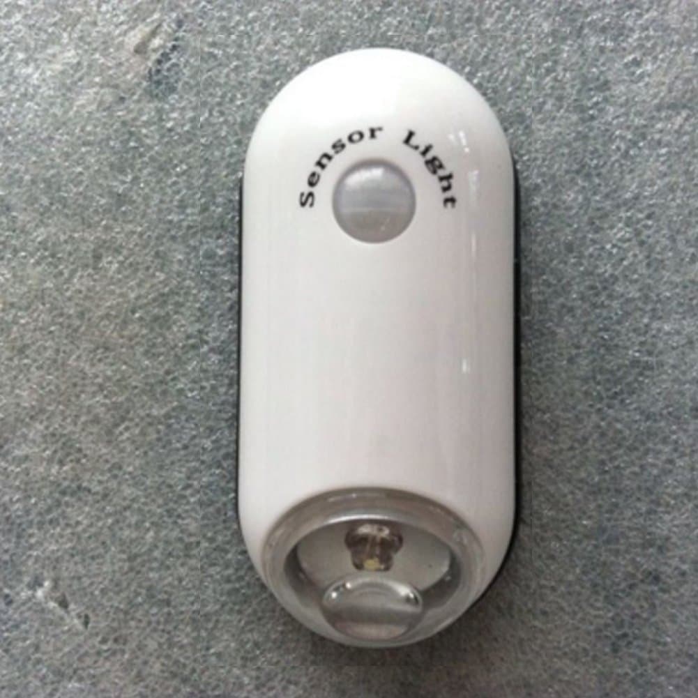 Mini Motion Sensor Night Light, Cordless Battery-Powered Motion-activated Hansuo LED Nightlight/Gift Light Stick-anywhere for Passage, Stairs, Lobby, Hallway, Bathroom, Bedroom, Kitchen-White