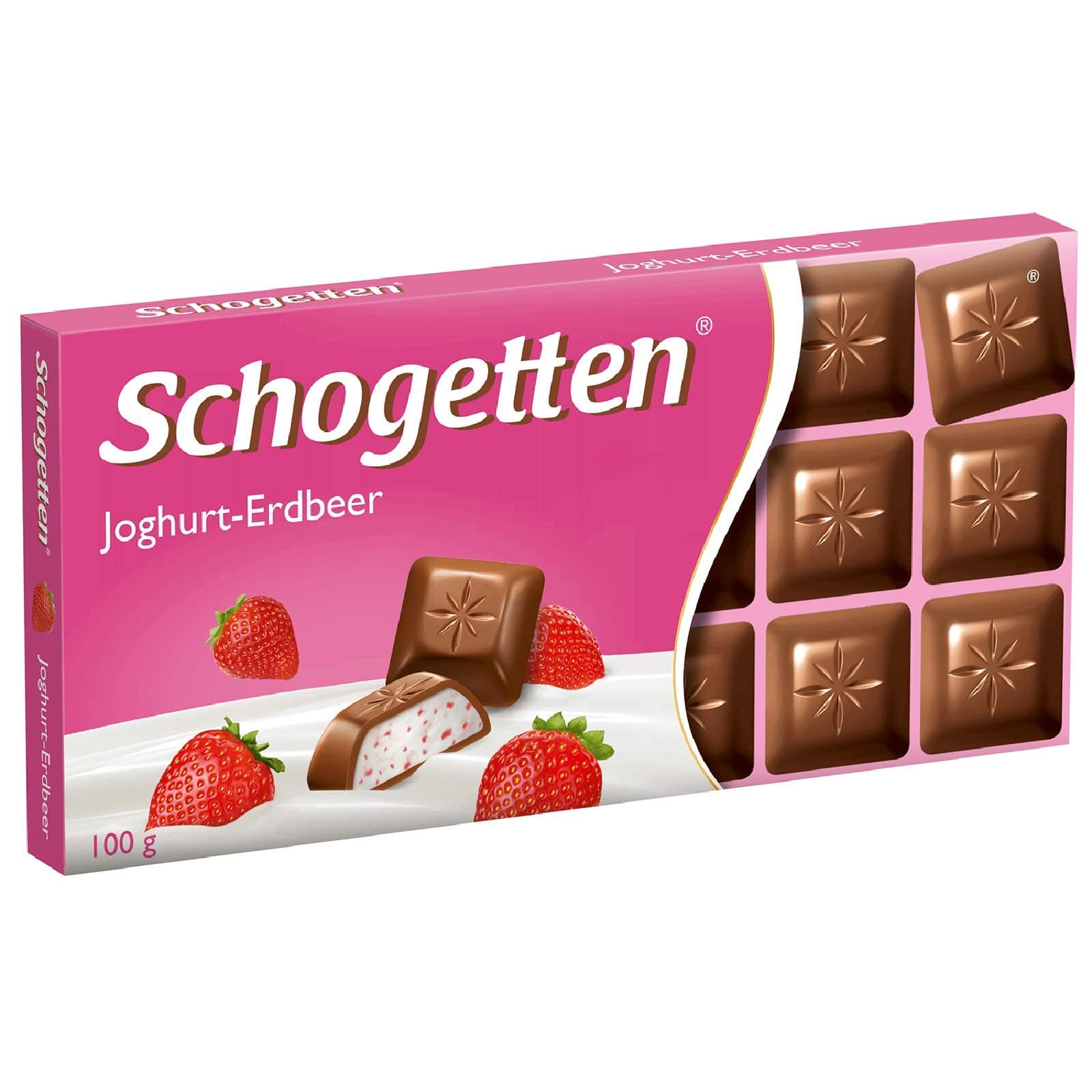 Yoghurt Strawberry Chocolate Bar Candy Original German Chocolate 100g/3.52oz