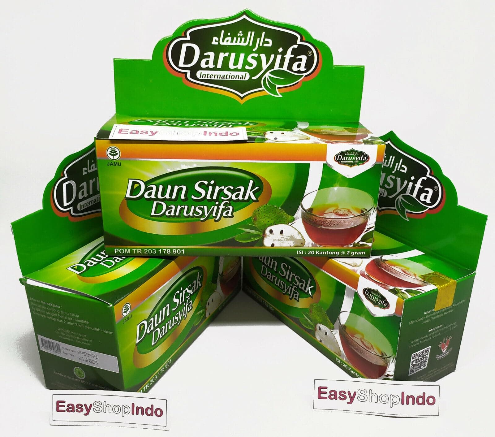 EasyShopIndo® Soursop Guanabana Graviola Guyabano 100% Herbal Health Tea (30g) 20 Tea Bags