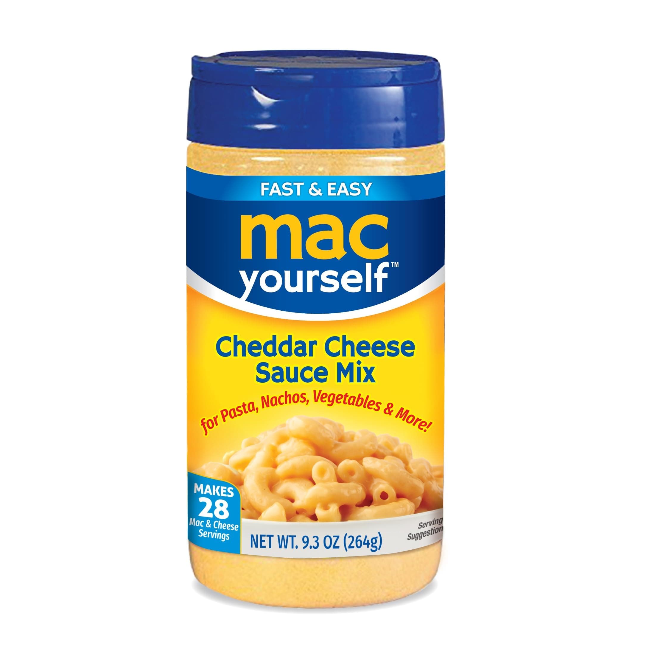 Mac Yourself | Delicious Cheddar Cheese Sauce Mix | Perfect Cheese Powder for Macaroni, Nachos, Veggies and More | 9.3 oz