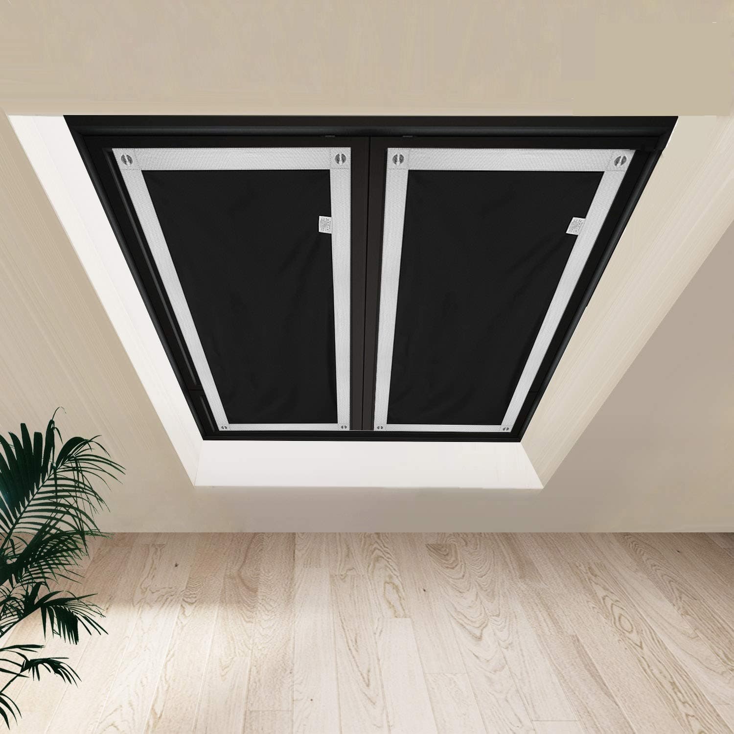 Blackout Curtains for Bedroom, Thermal Insulated Windows Shade Blinds 1 pcs (Black 23.6"x45.3")