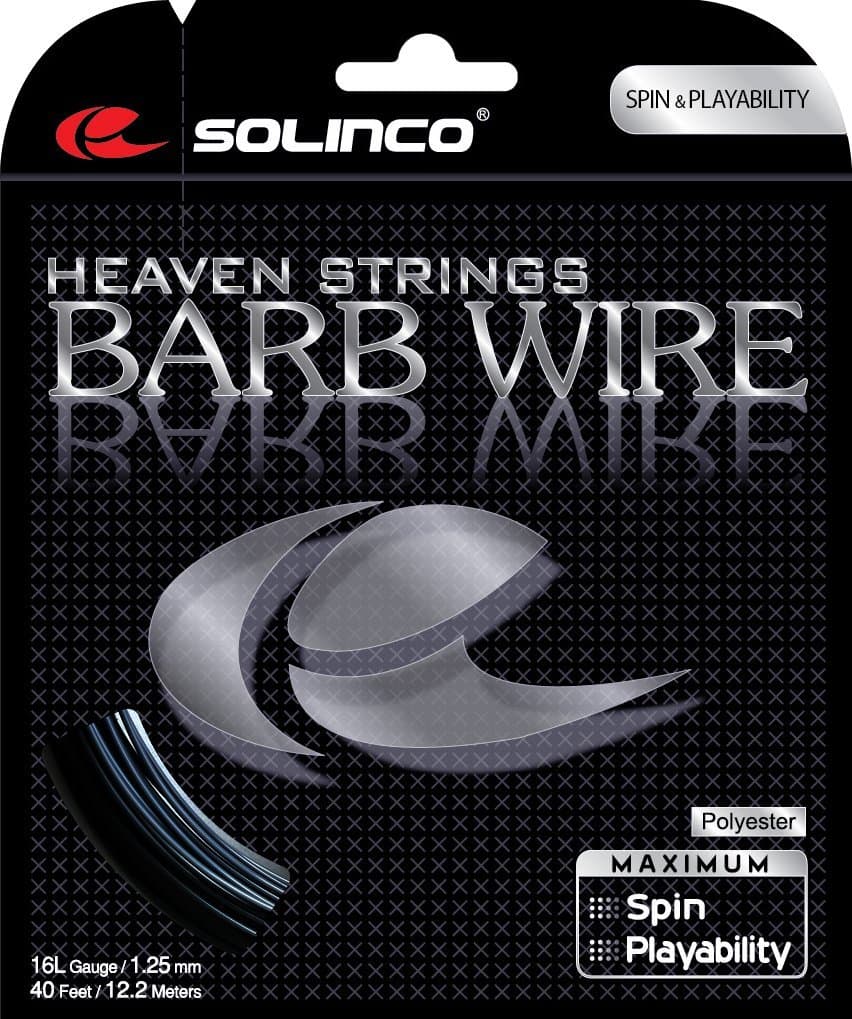 Solinco Barb Wire Tennis String Set Black 17G 1.20mm