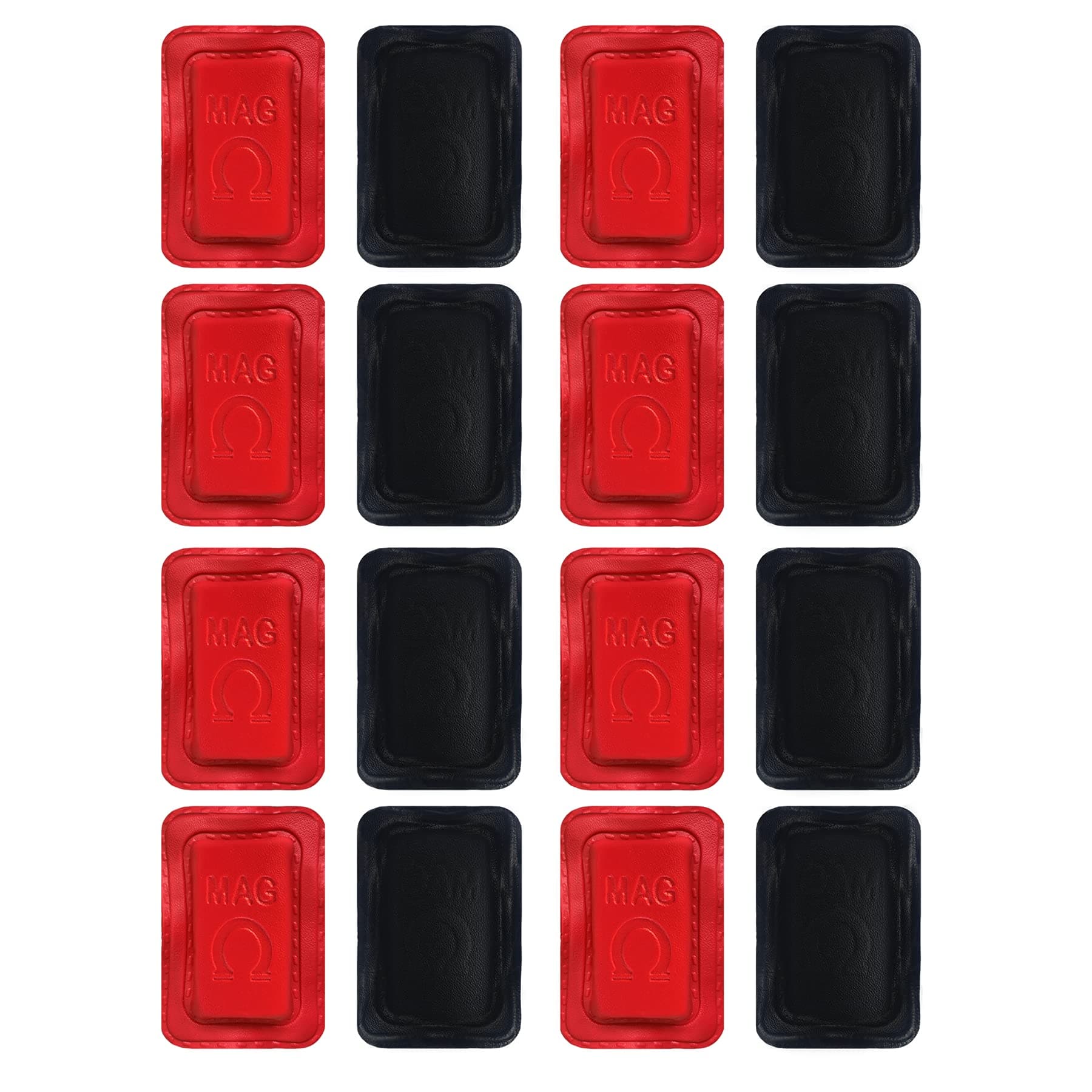 MAG® 16-Pack Ferrite Magnets for Biomagnetic Therapy – 3500 Gauss Rectangular 44×22×11 mm – Dr. Goiz Method – Vinyl-Coated Positive/Negative Polarity