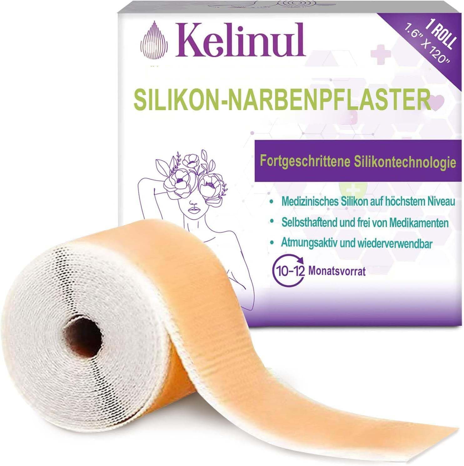 Silicone Scar Sheets(1.6 x 120"Roll-3M) Scar Removal Silicone Scar Tape for Softening and Flattening Scars, Acne, C-Section, Keloid Surgery, Painless Removal, Reusable, Washable, 10-12 Month Supply