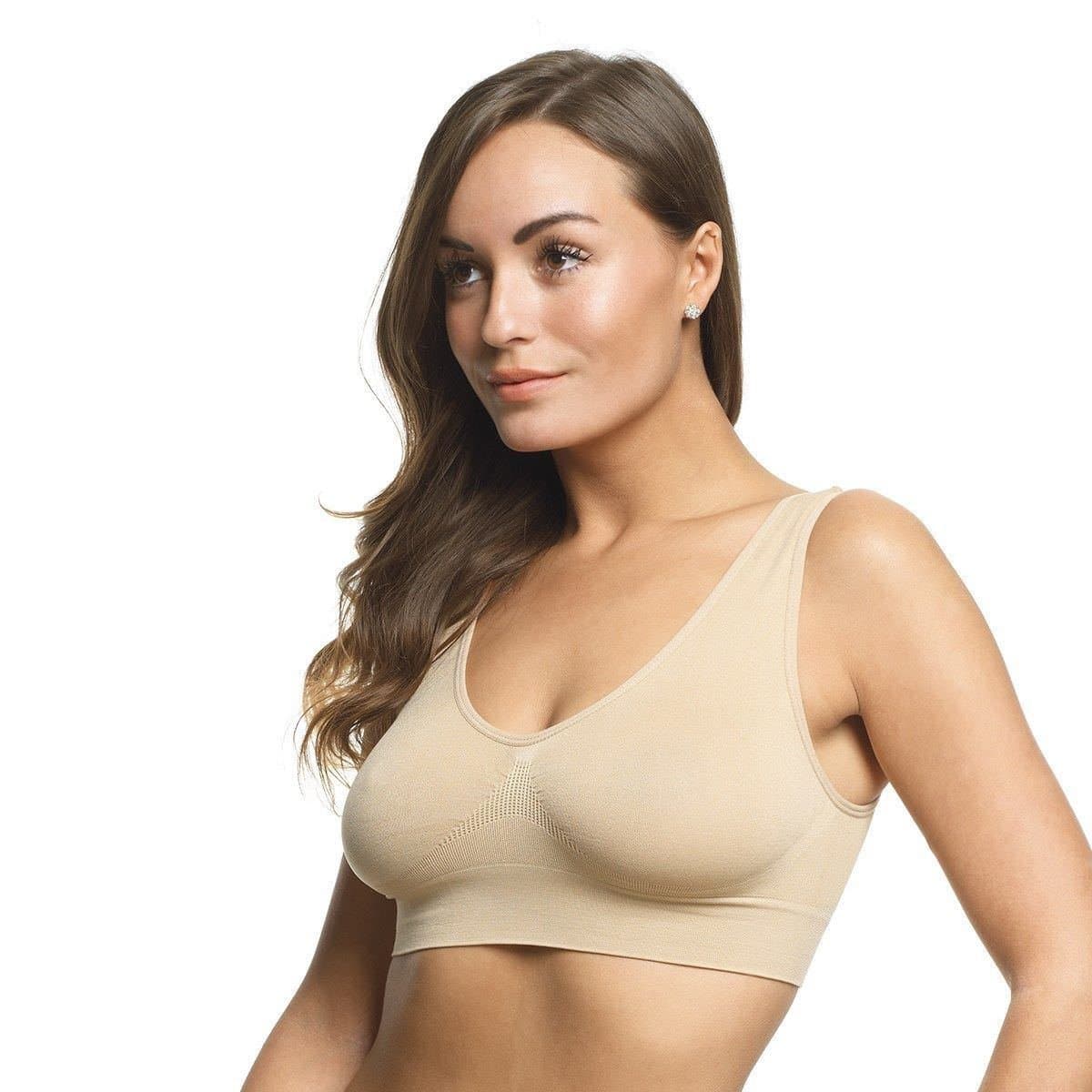 JML Belvia Bra: Comfortable Wireless Bra, Shapes & Lifts Beige