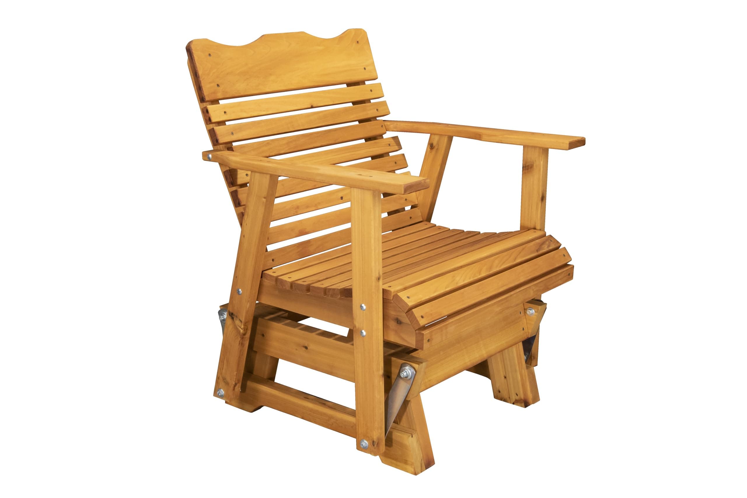 Rustic Finished 2' Cedar Outdoor Porch Glider, Amish Crafted