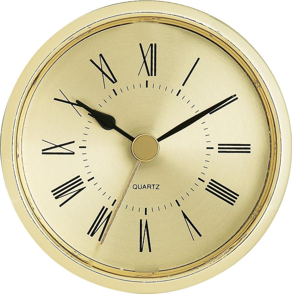 2-1/2" Gold Roman Clock Insert