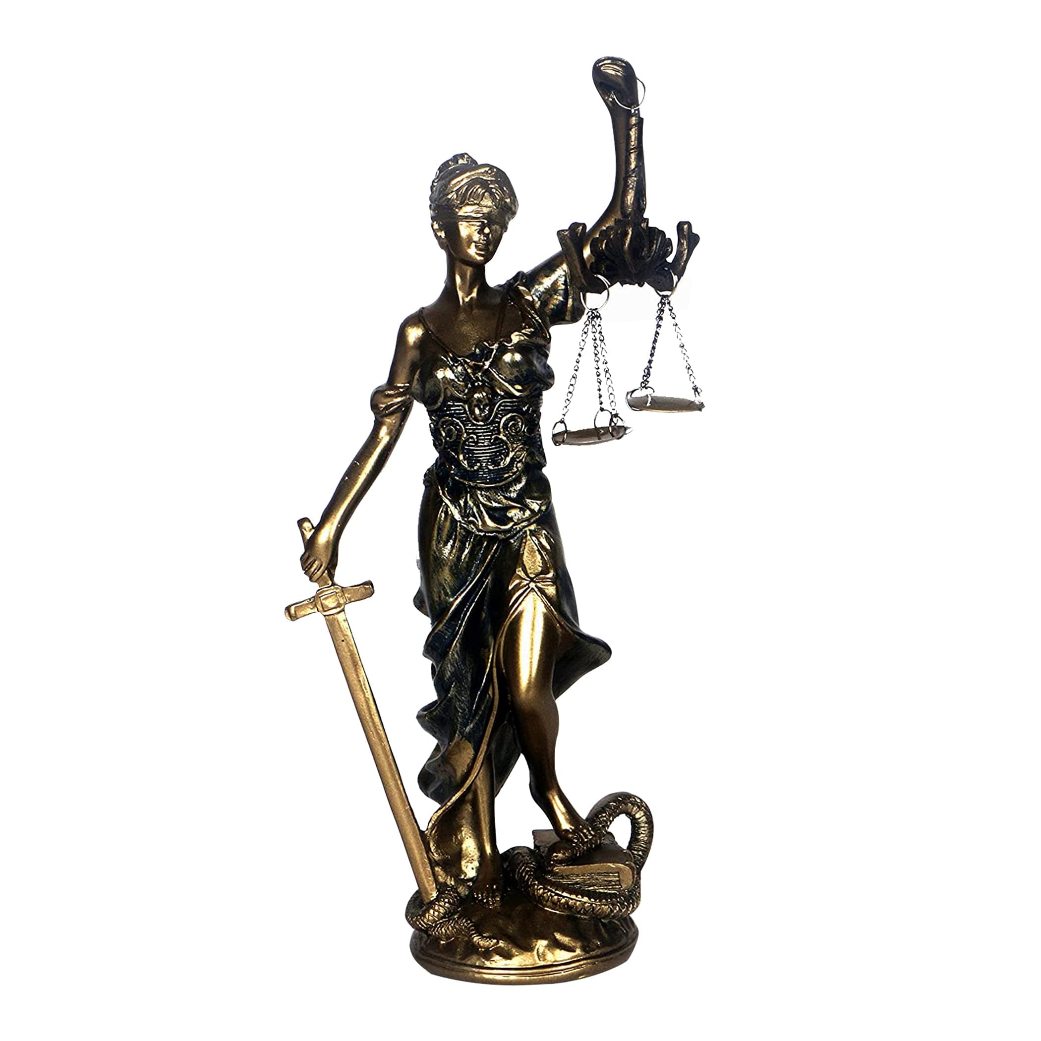12.3 in Lady Justice Statue Scale of Justice Sculpture Blind Justice Figurine Law Office Decor for Desk Bookshelf Living Room Ldeal Gift for Lawyer Friends Who Long for Fairness and Justice