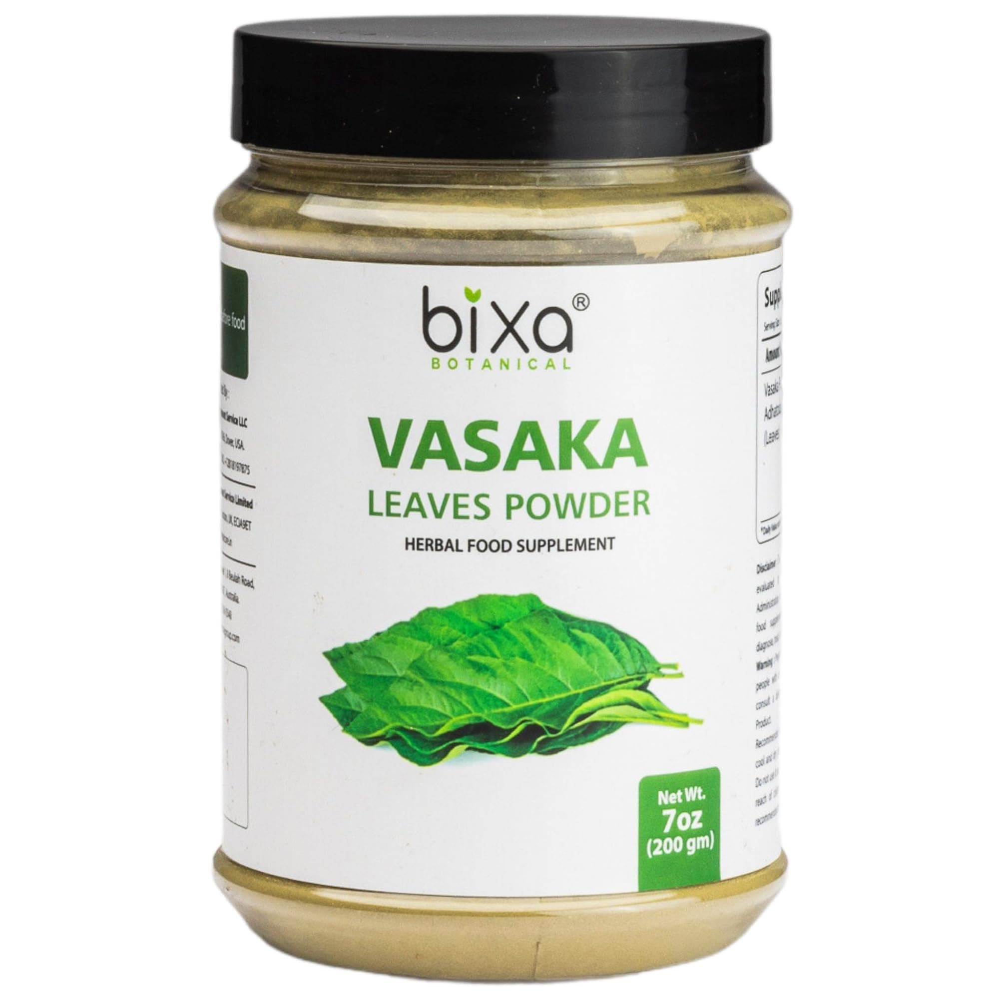 - bixa BOTANICAL Vasaka Leaf Powder (Adhatoda vasaka) 200g (7 Oz)- | Herbal Supplement