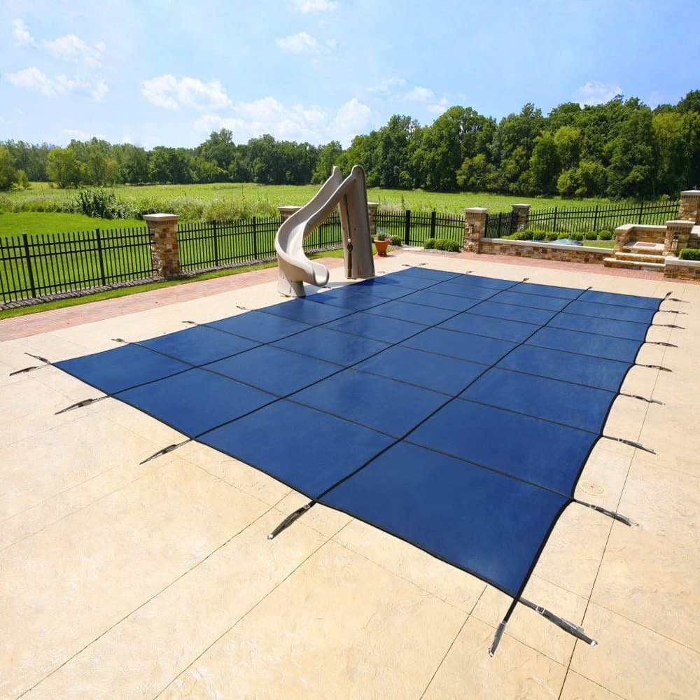 16'x32' Blue Mesh - Rectangle Inground Safety Pool Cover - 15 Year Warranty - 16 ft x 32 ft In Ground Winter Cover
