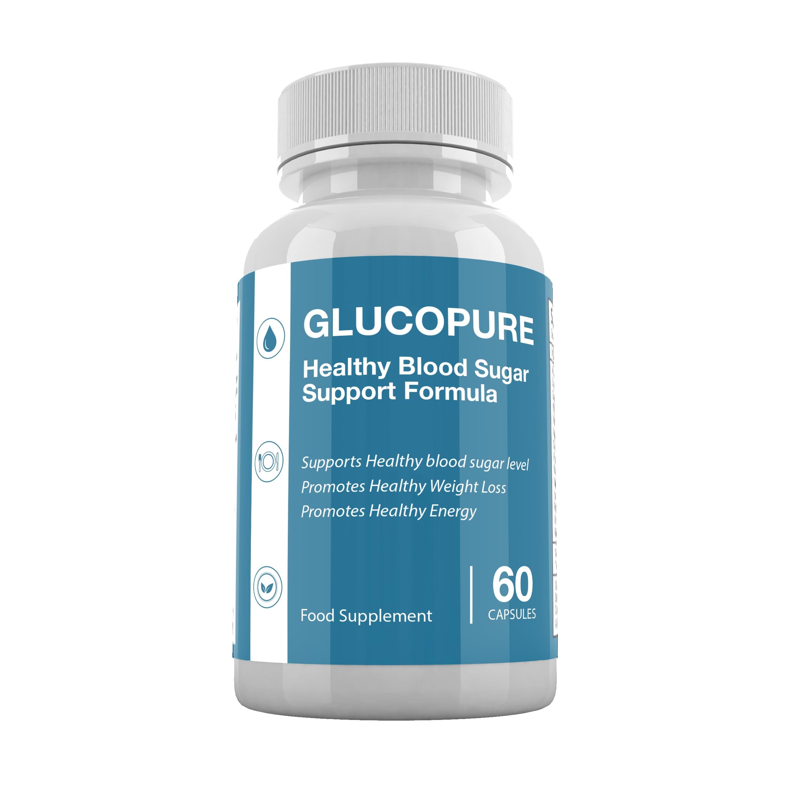 GlucoPure Blood Sugar Support - Weight Management 60 Capsules - 1 Month Supply