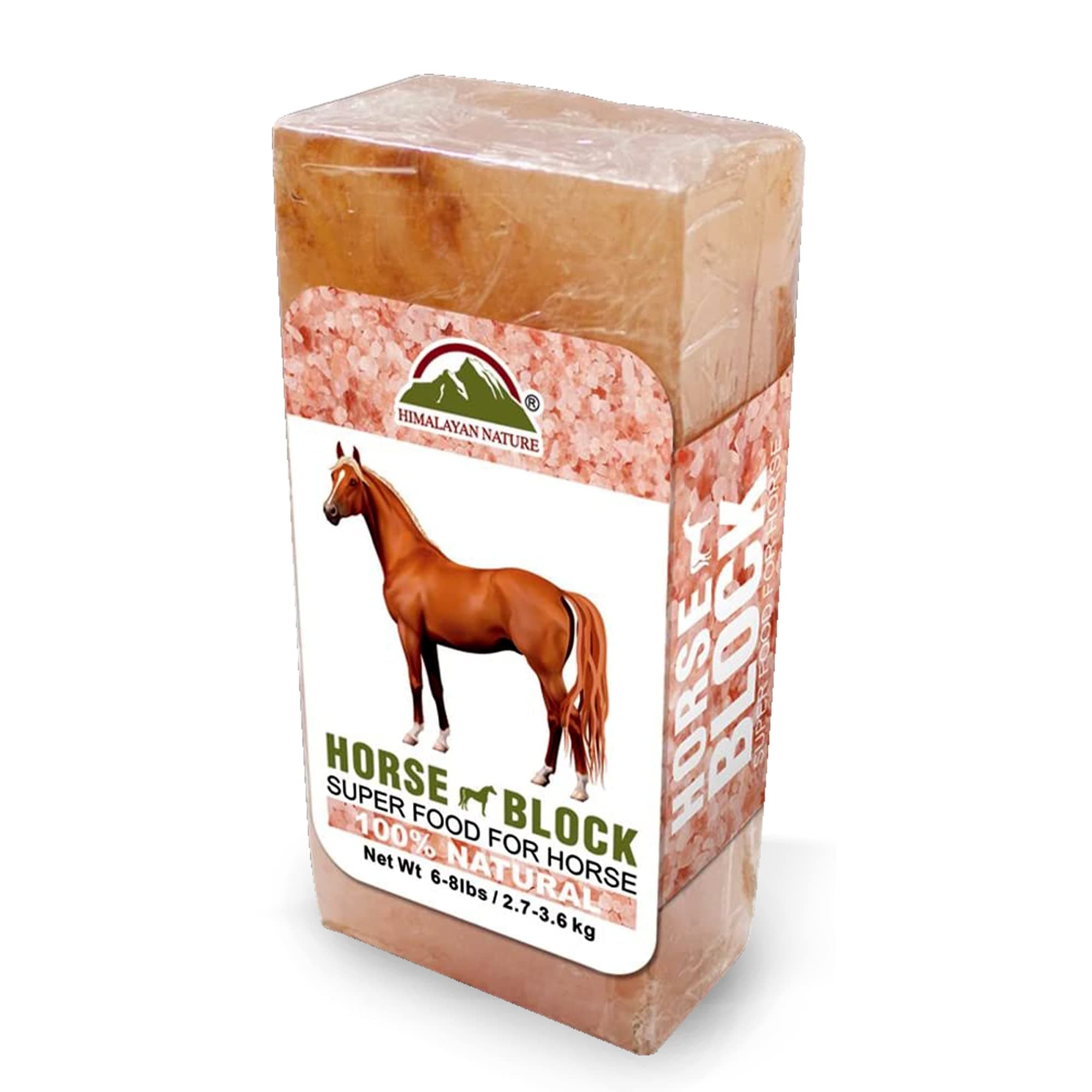 100% Natural Himalayan Rock Salt Block - Rich Mineral Salt Licking Brick for Animals, Horses & Deer Ideal for Animal Health & Nutrition | 5-8 LBS