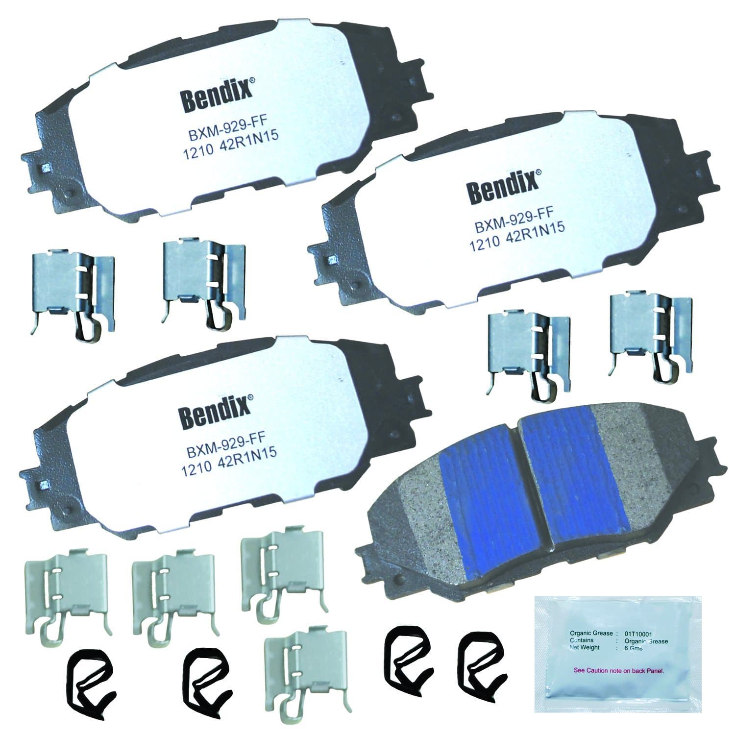 Fleet Metlok MKD1210FM Semi-Metallic Front Brake Pads for Select Models Lexus HS250h, Pontiac Vibe, Scion xB, xD, Toyota Corolla, Matrix, Prius V, RAV4