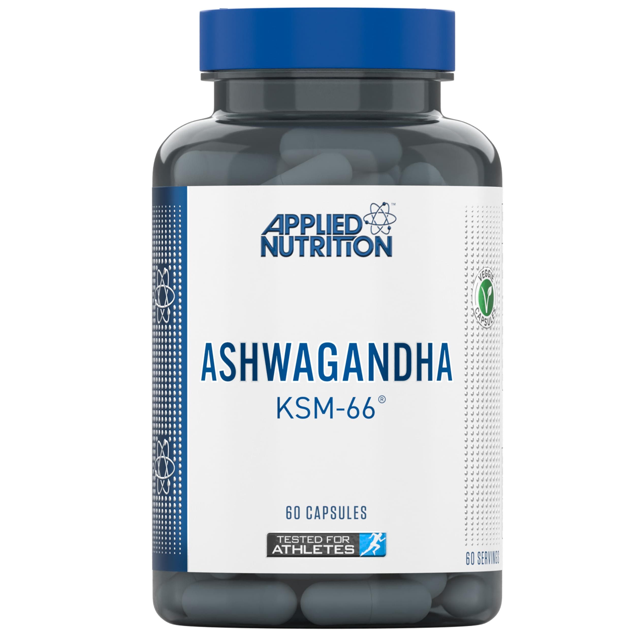 Applied Nutrition Ashwagandha KSM-66 - Premium Ashwagandha Herbal Supplement for Energy, Anxiety, Stress, Made in The UK (60 Capsules)