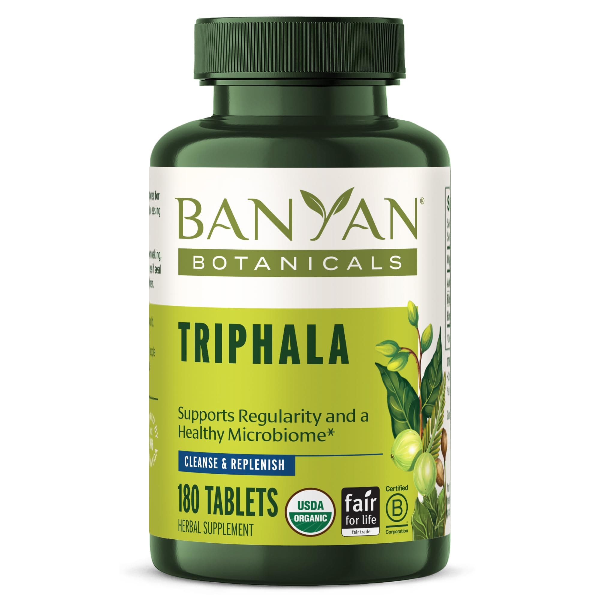 Organic Triphala Tablets - Gentle Daily Digestion & Colon Cleanse Support - Amla, Haritaki, Bibhitaki - Healthy Elimination, Detox & Gut Microbiome - 180 Tablets - Non-GMO, Vegan*