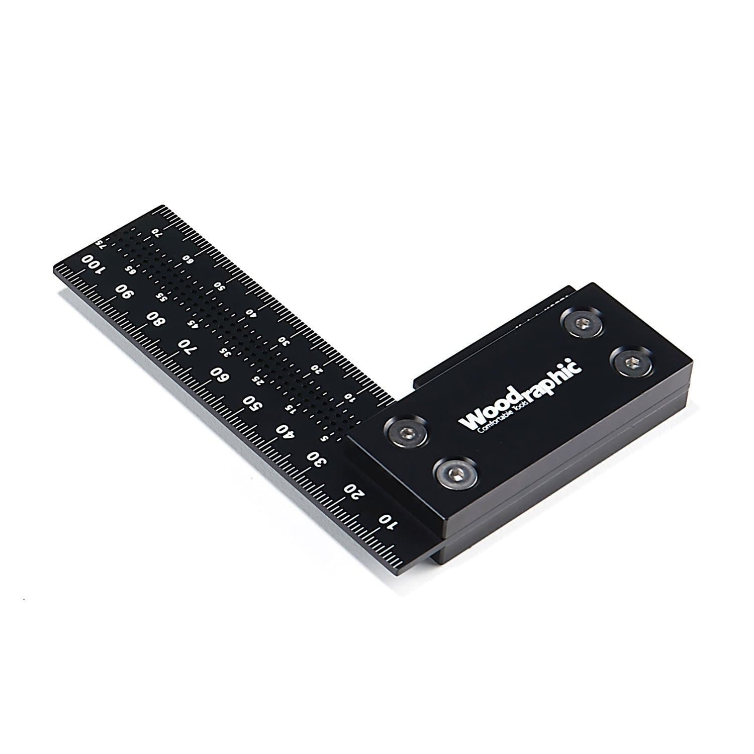 100mm Precision Square – Metric CNC Layout and Marking Tool for Joinery, Cabinetry, Framing, Carpentry, Furniture, and Woodworking – Metric Right Angle Measuring Square