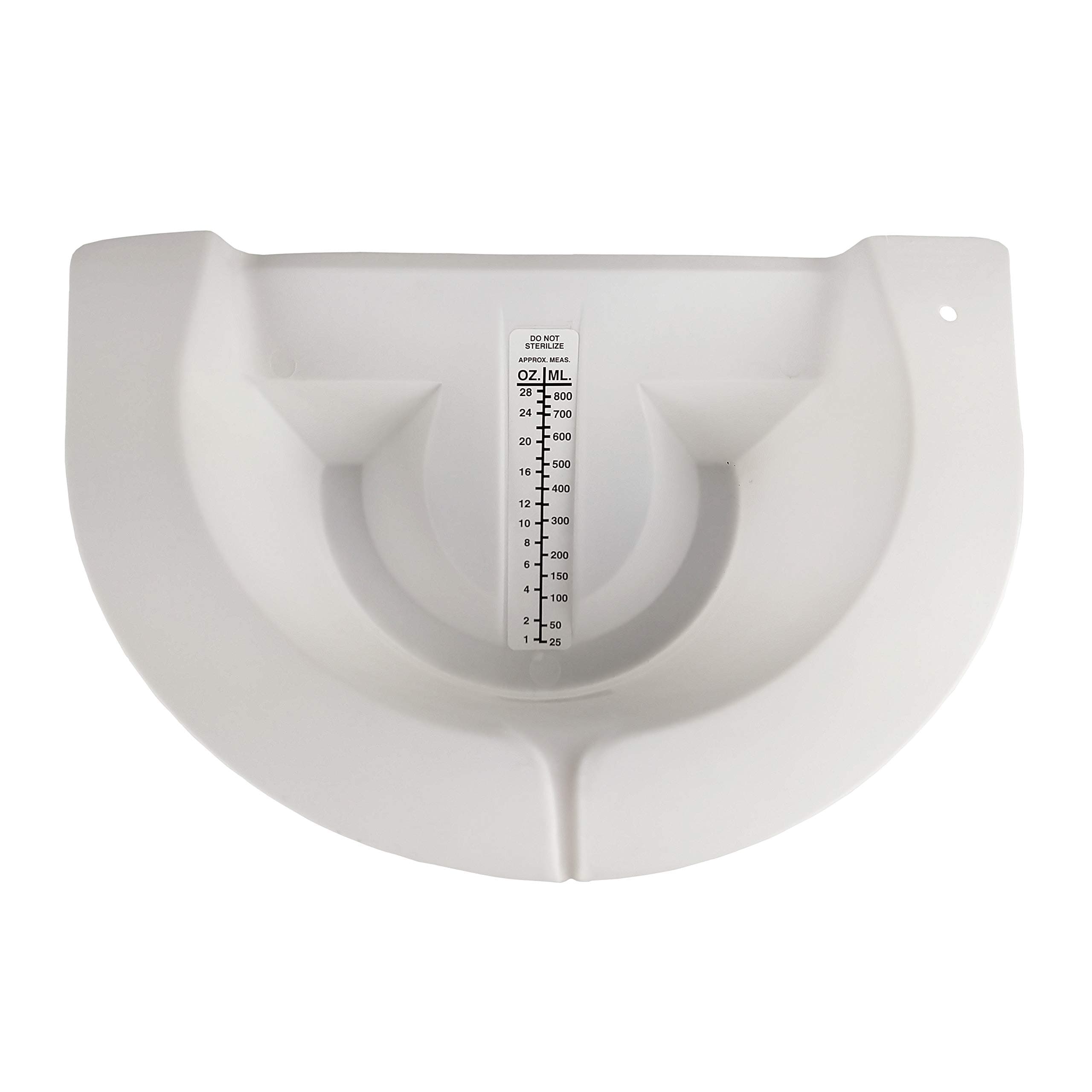 Blue Jay Plastic Specimen Collection Bowl - Urine, Stool Collector Hat with Ounces-CC Calibration, Firm Base, Wide Lip. Nursing Hat for Commodes