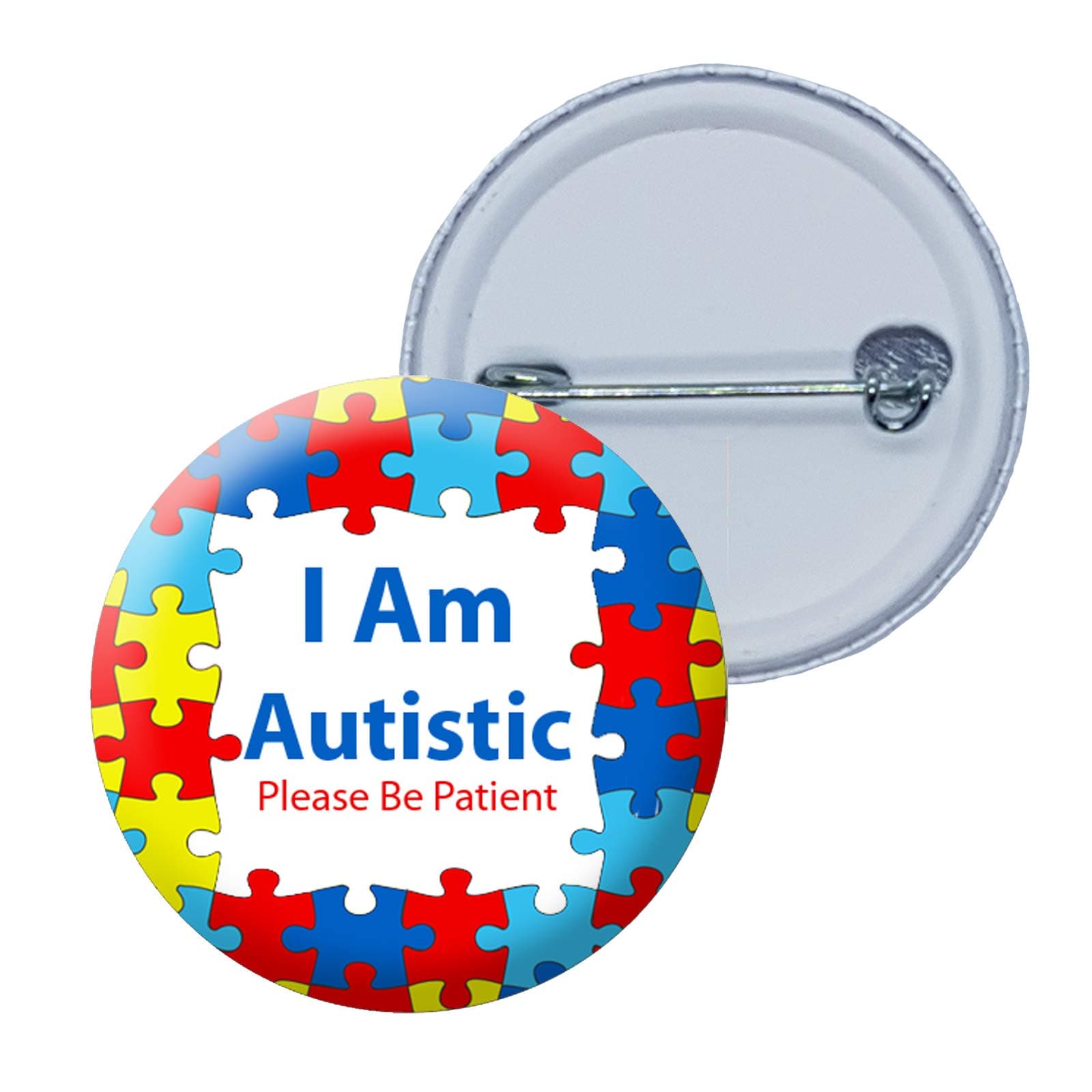 Beanprint Autistic badge, Autism Awareness Button Pin Badge