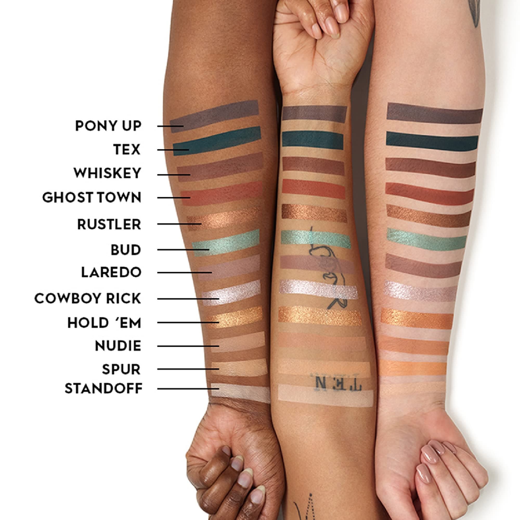 Urban Decay Naked Wild West Eyeshadow Palette, 12 Desertinspired Neutral Shades With Green & Blue 100% Vegan, Ultrablendable, Rich Colors Set Includes Mirror & Doubleended Makeup Brush