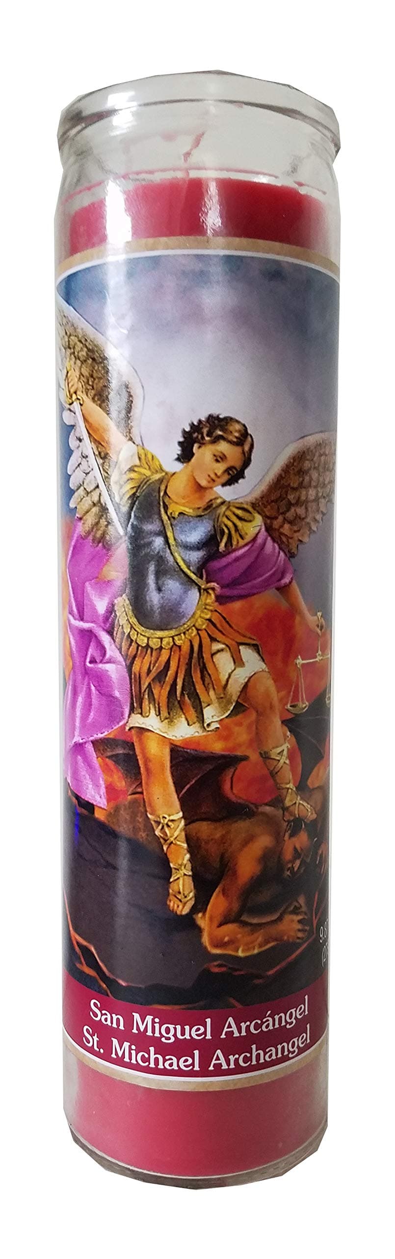 St.Michael Archangel (San Miguel Arcangel) Rose Devotional Candle
