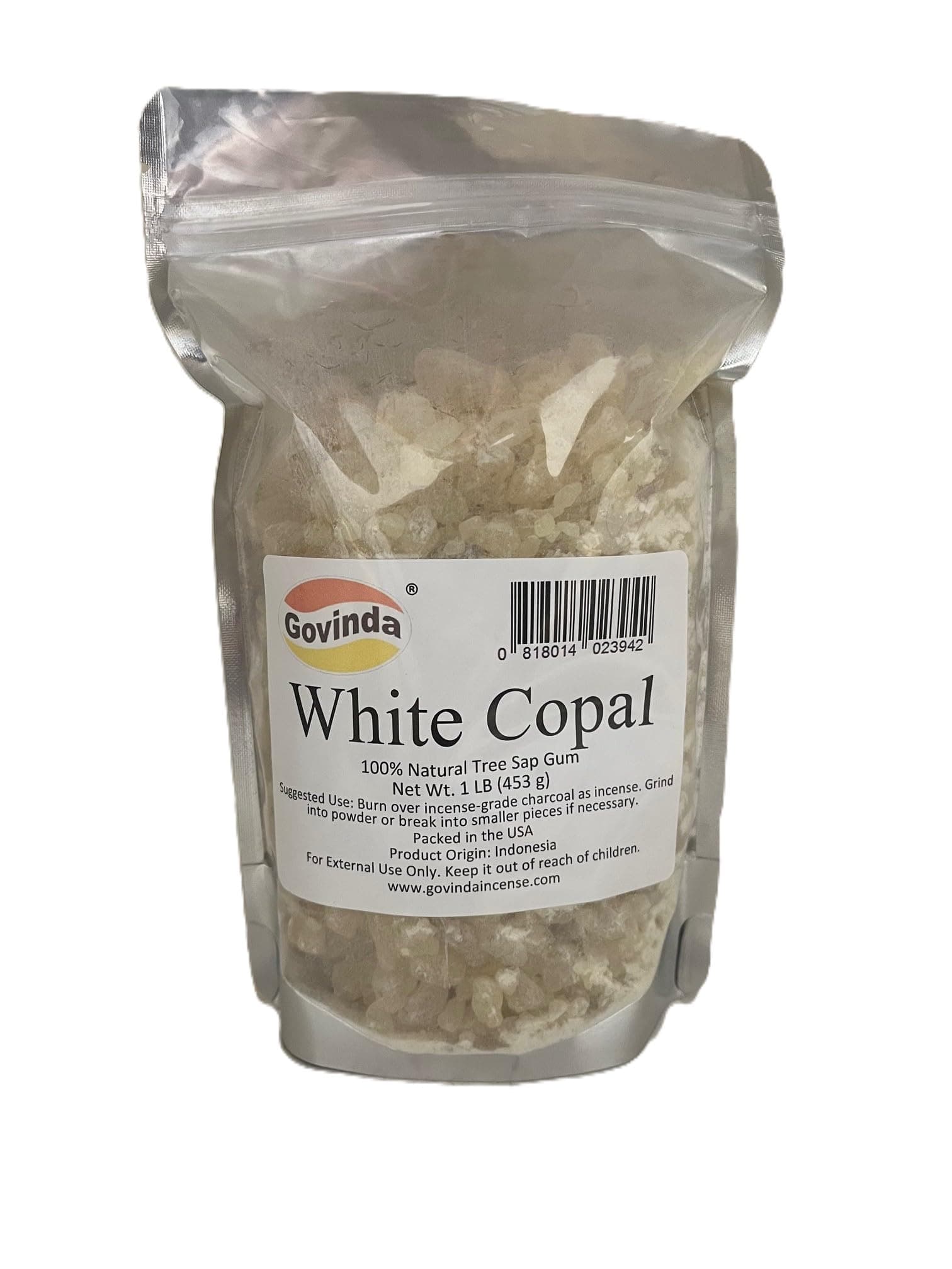 Govinda White Copal Incense Resin 1 lb
