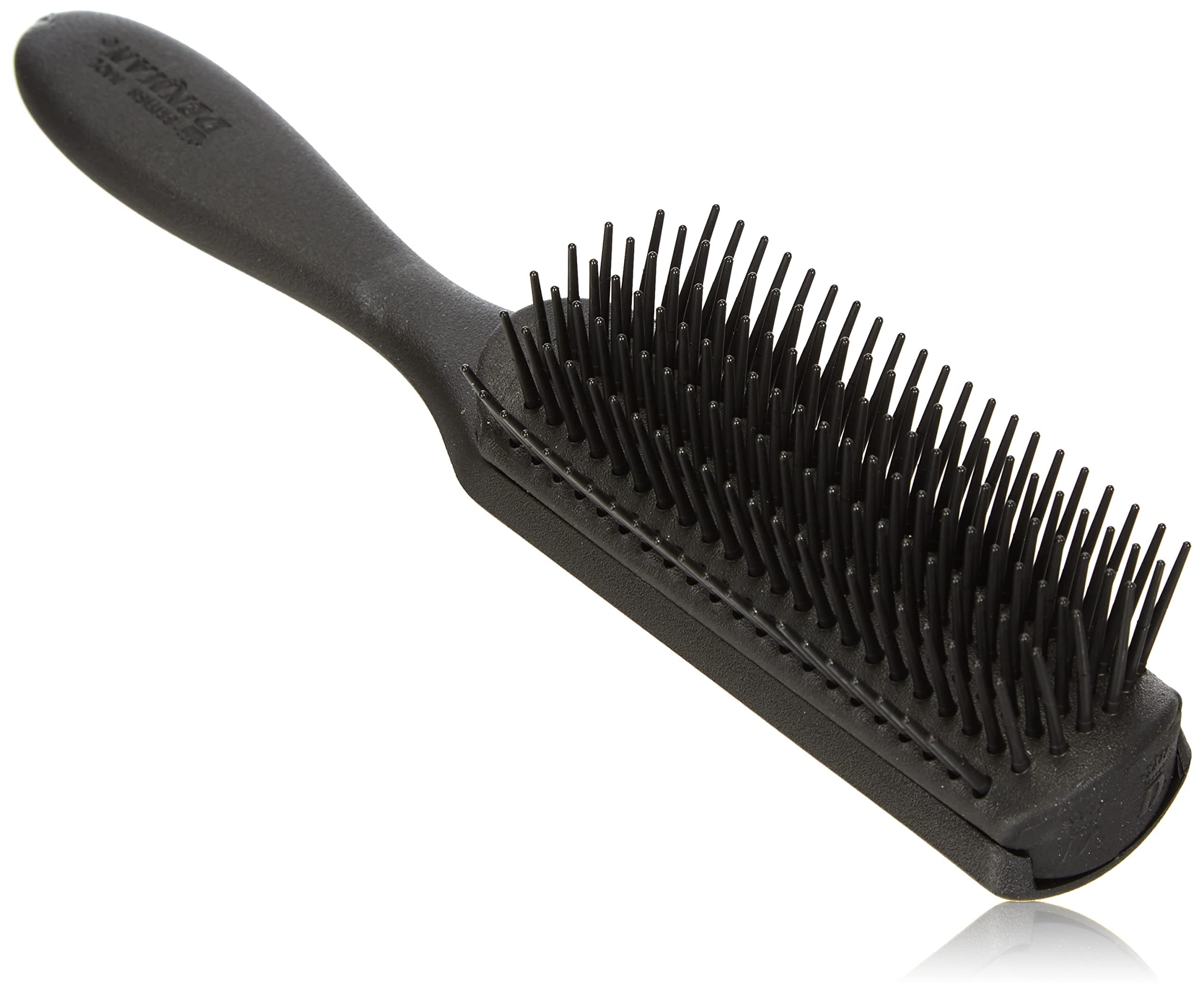 Denman D3 M Monsieur Hair Brush 7 Row Brush with Black Handle Black Rubber Pad