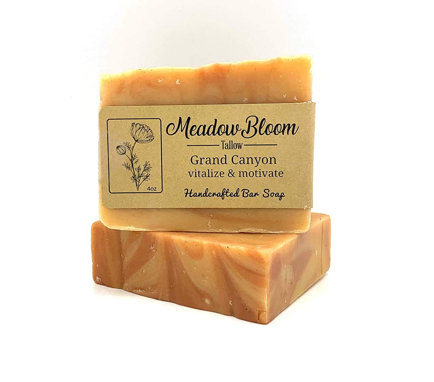 EST'D 2004 HC EST'D 2004 HC Meadow Bloom Tallow Bar Soap - Fennel & Clay 2 Pack - Made with All Natural 100% Grass Fed Tallow Handmade Soap Bar - Great for Face or Body Soap