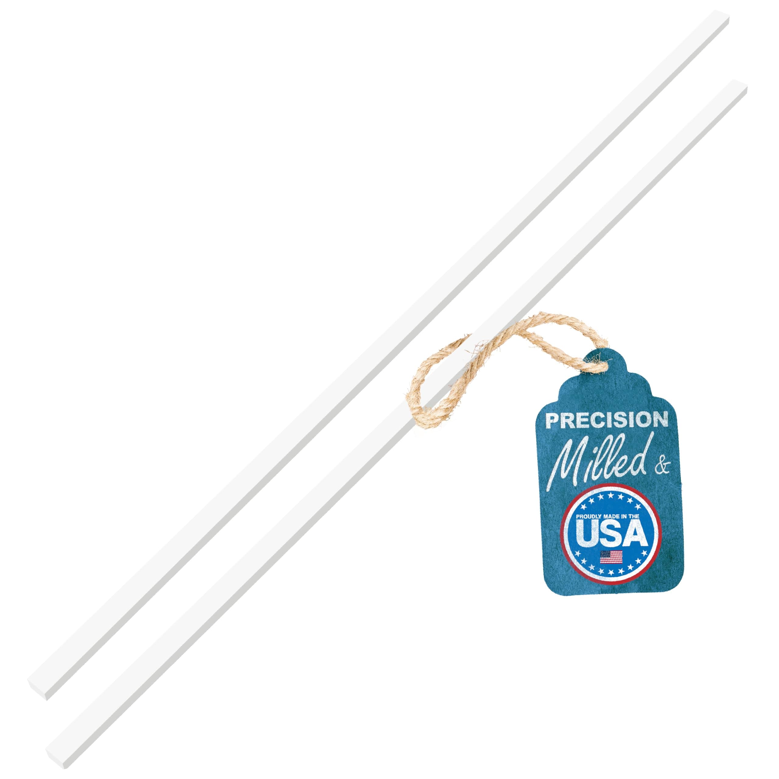 36 Inch Table Saw Miter Bar, Premium USA Made UHMW Strips, 3/4" x 3/8" Miter Bars for Table Saw Sled Kit, Router Table & Bandsaws, Slides with Ease, Build Crosscut Sleds, Custom Jigs - Pack of 2