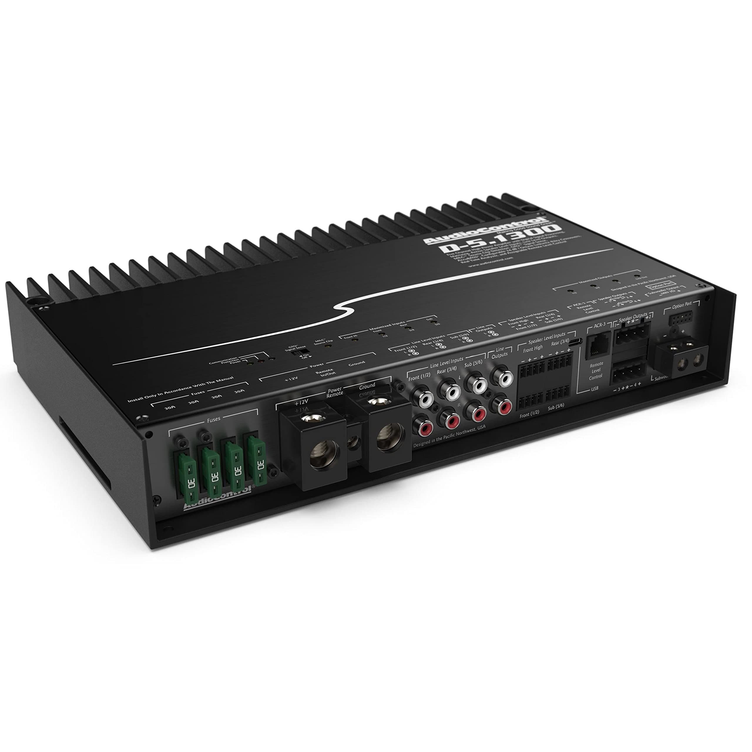 AudioControl D-5.1300 5-Channel 1300W RMS DSP Matrix Car Amplifier – High-Power Full-Range & Subwoofer Performance, Built-In DSP, Low-Distortion Premium Audio Upgrade