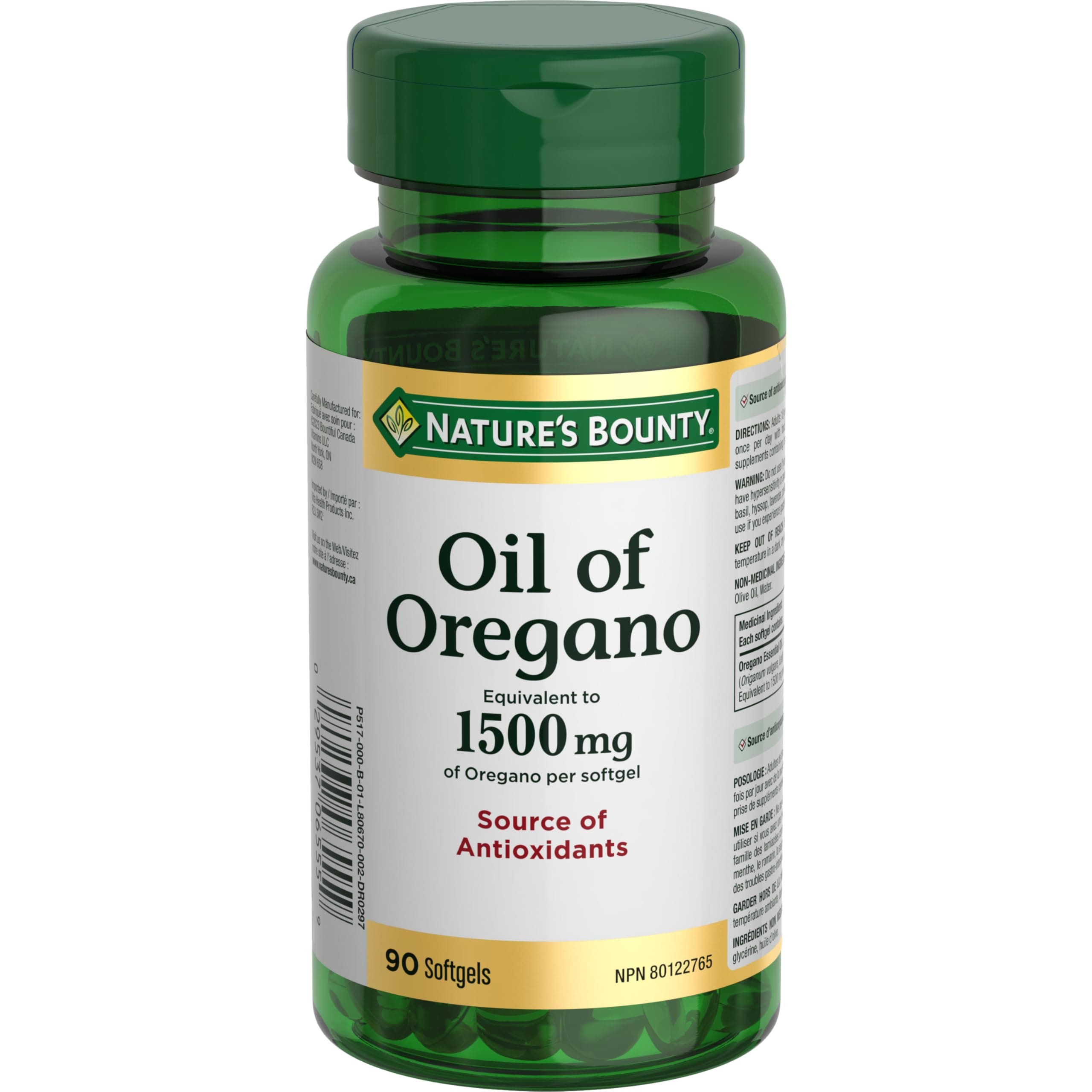 Oil of Oregano 1500 mg 90 Liquid Softgels (Packaging May Vary)