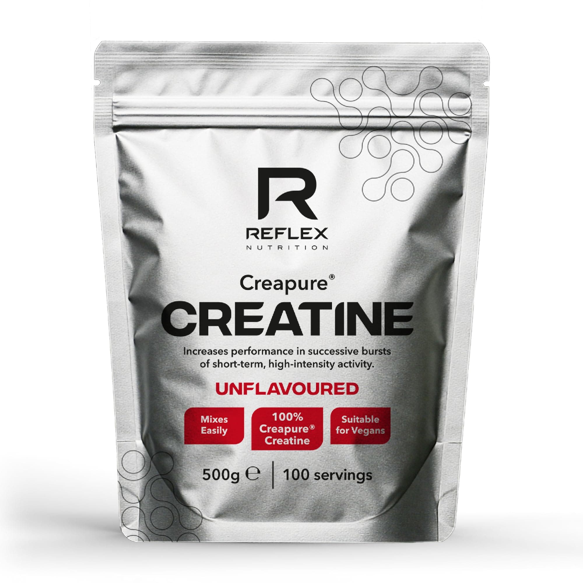 Nutrition Creapure® Creatine Monohydrate Powder Unflavoured - 100% Creatine for Strength, Muscle Gains & Recovery - No Fillers or Additives - 500g (Vegan Creatine 5g per Serving, 100 Servings)