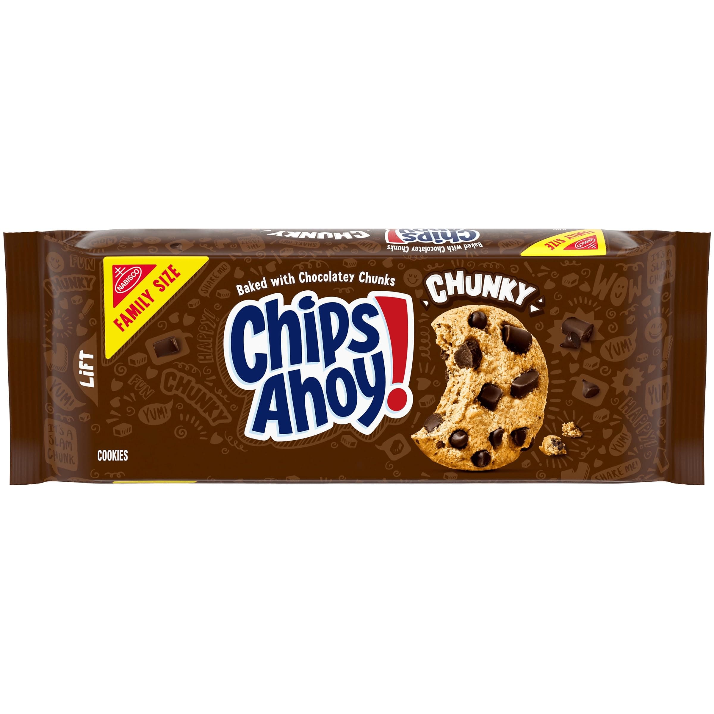 Nabisco Chips Ahoy! Chunky Crunchy Cookies, Family Size, 18 oz