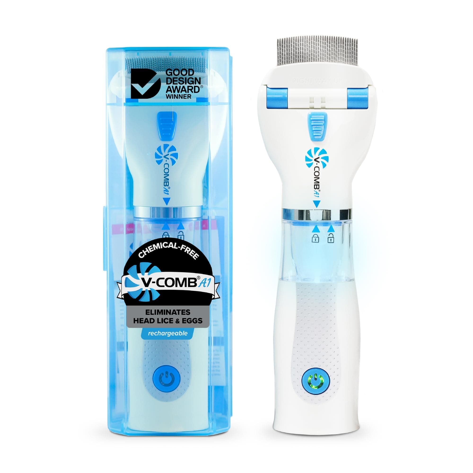 V-Comb LICETEC A1 - CORDLESS HEAD LICE DEVICE (CHEMICAL FREE/RECHARGEABLE)