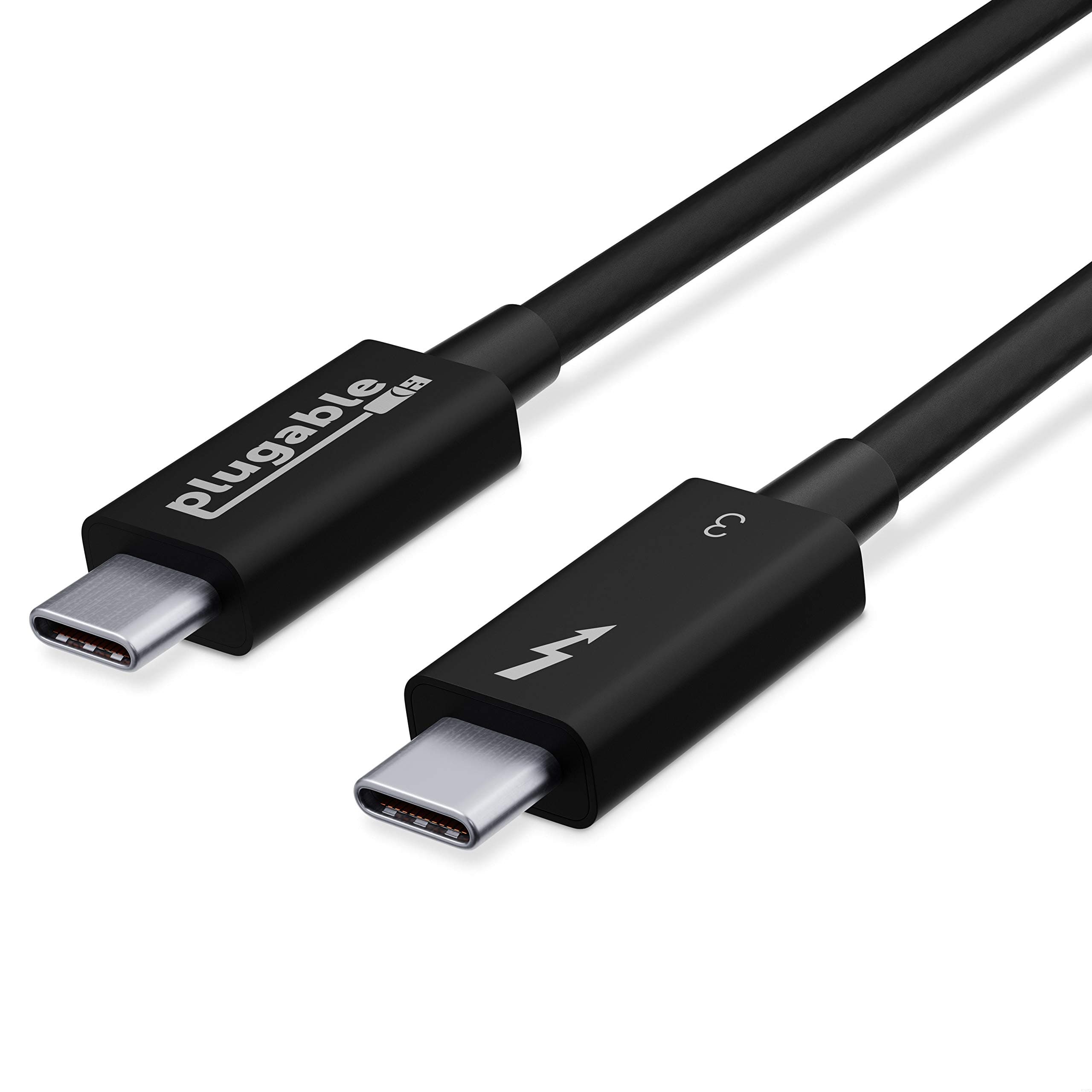 Thunderbolt 3 Cable 40Gbps Supports 100W (20V, 5A) Charging, 2.6ft / 0.8m USB C Compatible [Thunderbolt 3 Certified] - Driverless