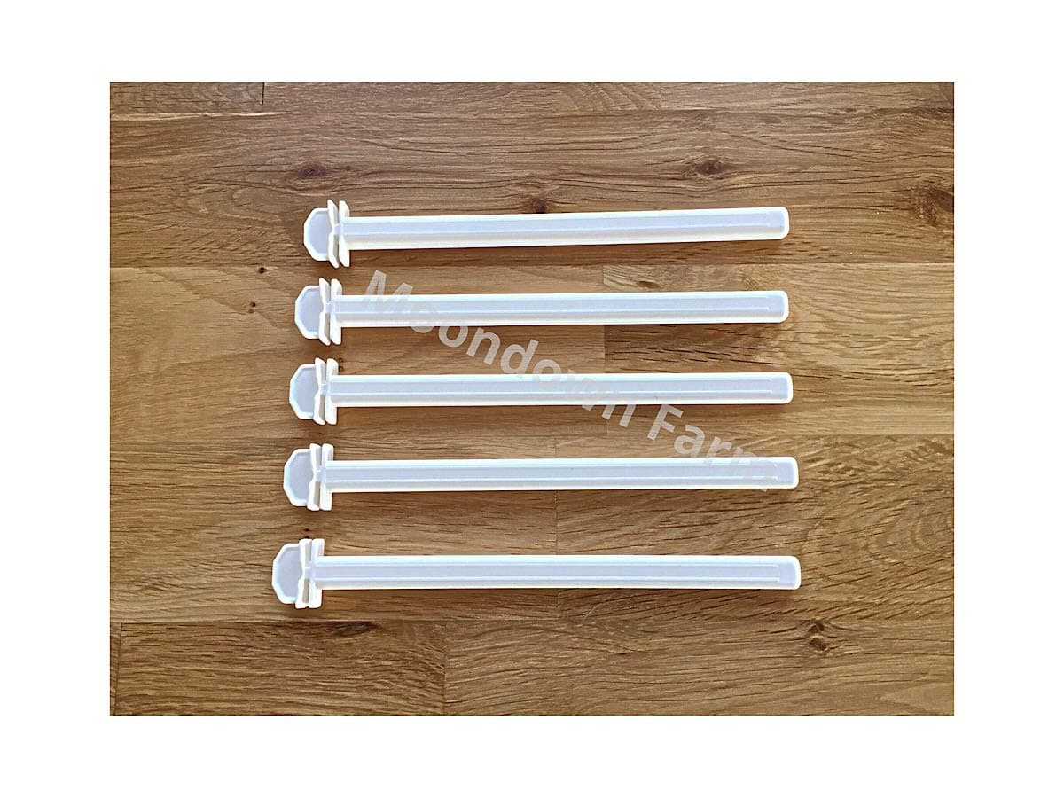 Bird Cage Perch Plastic 5 Pack 16.5cm Length for Finch, Canary, Budgie