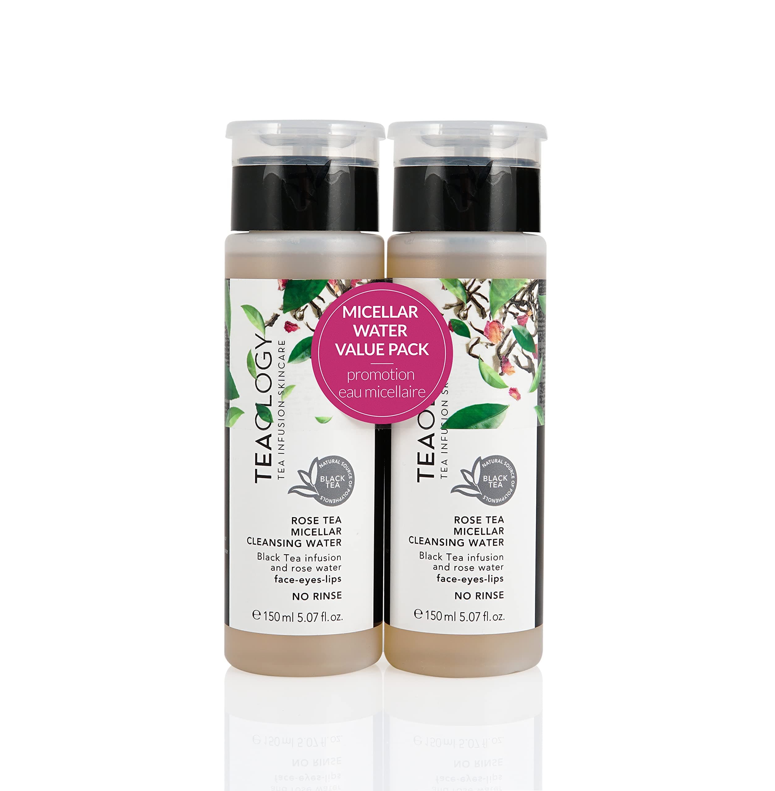 Teaology Rose Tea Micellar Cleansing Water, 2 x 1, 300 ml