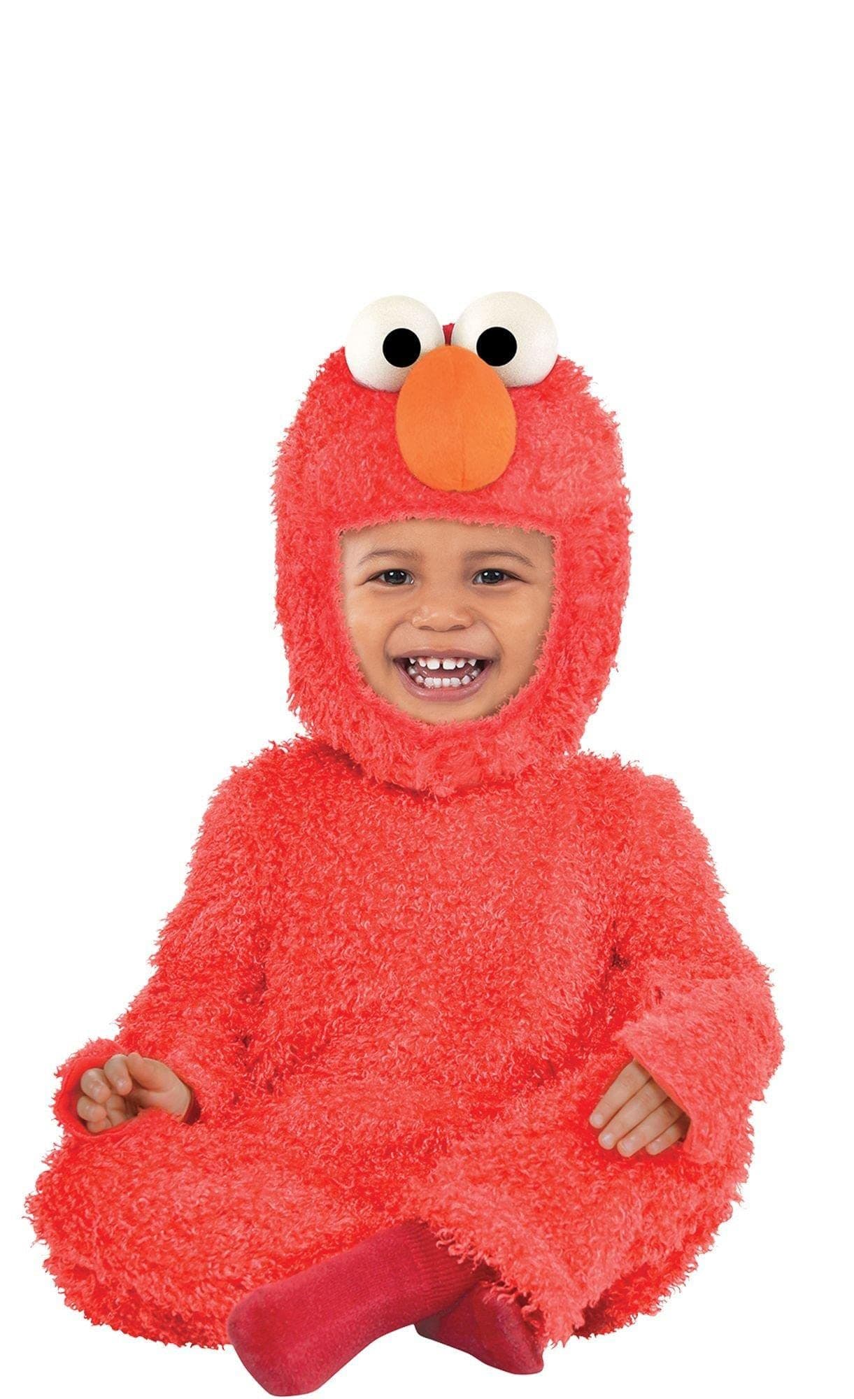 SUIT YOURSELF Sesame Street Elmo Costume for Babies, Size 12-24 Months, Includes a Soft Jumpsuit, Hand Covers, and Hood