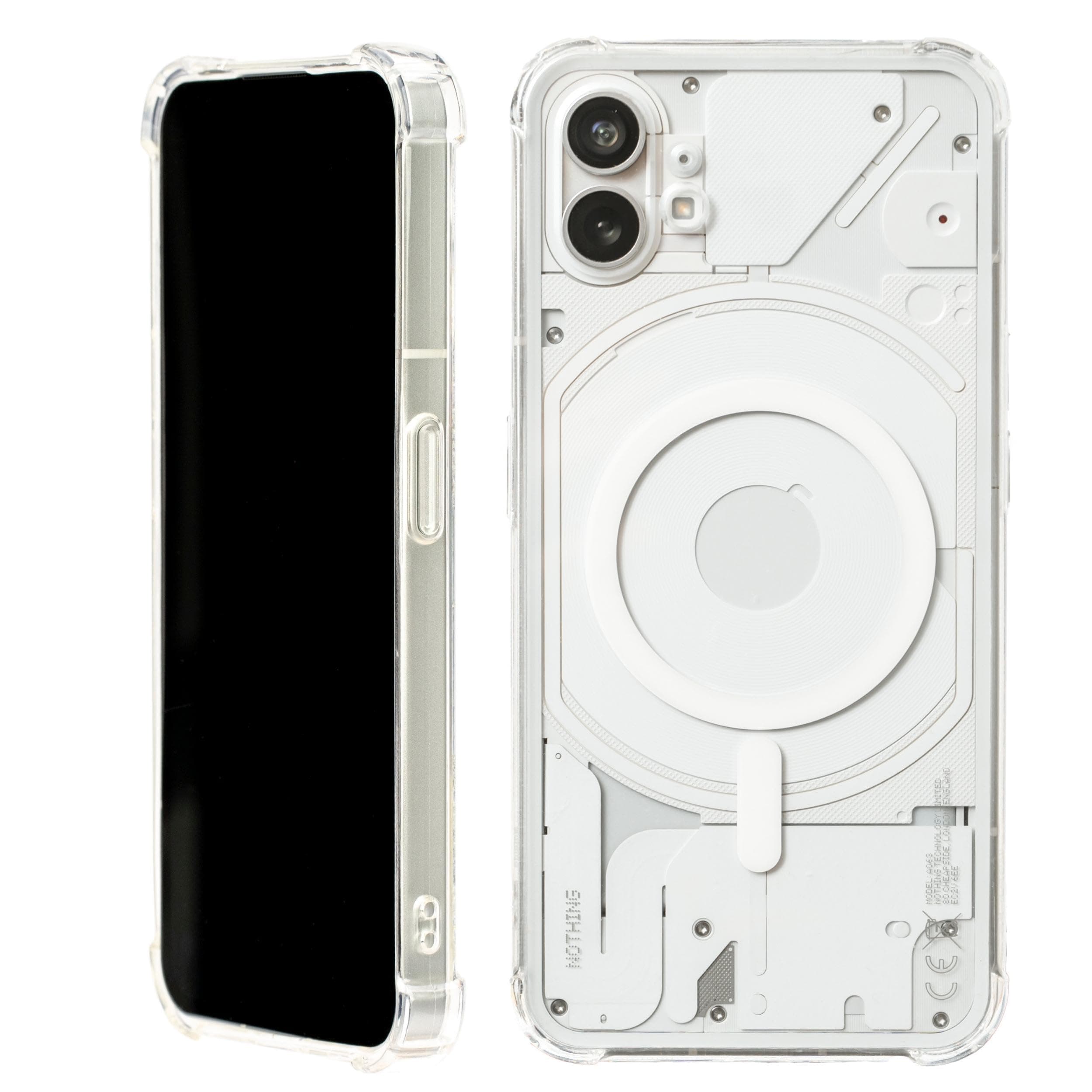 JProtect Magnetic Case for Nothing Phone 1 - MagSafe Compatible, Shockproof, Transparent