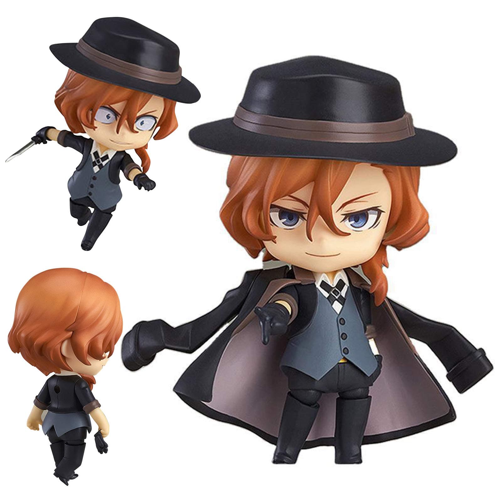 Bungo Stray Dogs Anime Figure Dazai Osamu Nakahara Chuuya Action Figure PVC Character Model Desktop Ornaments Collectibles