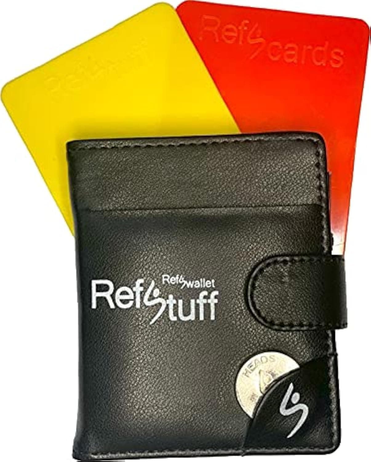 RefStuff RefSwallet Football Soccer Referee Wallet Leather Notebook Scorepad Including Match Sheets, Coin and Red, Yellow, Blue and Green Cards!