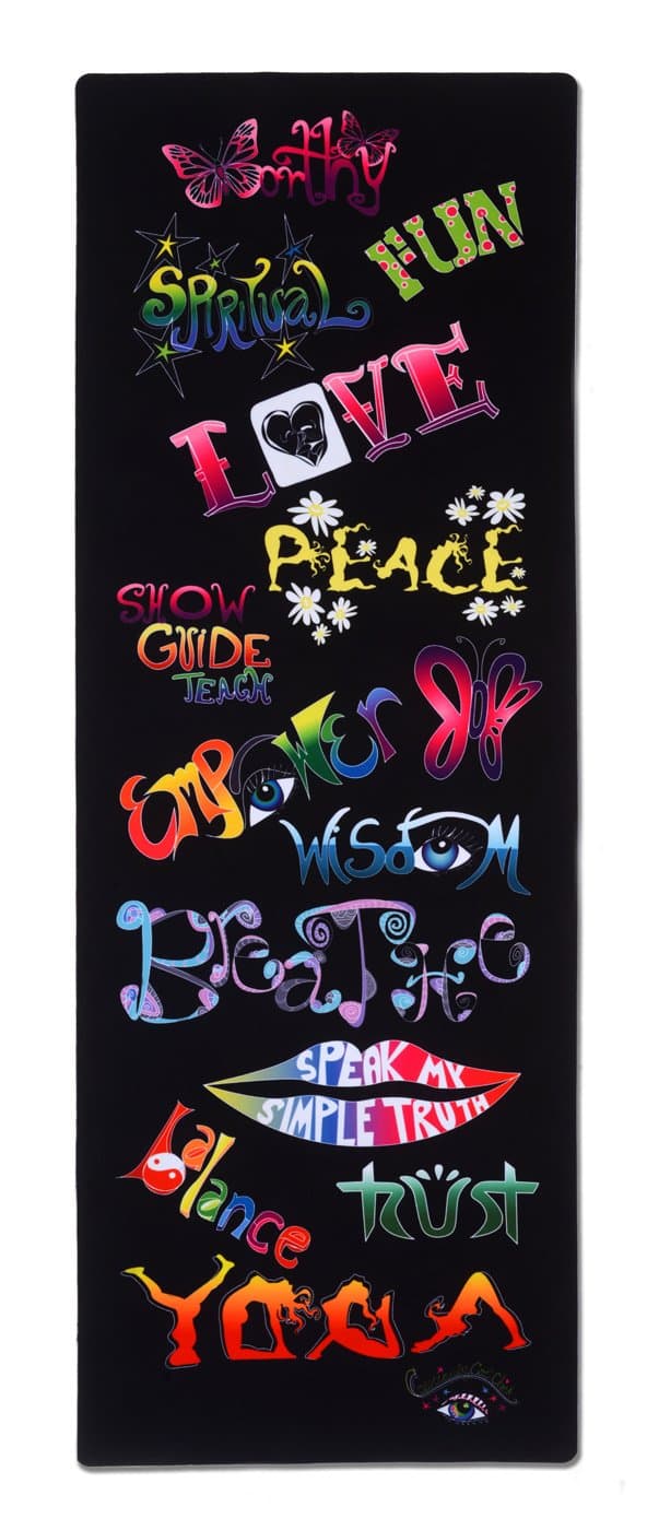 Combo Yoga Mat/Towel. All-in-one for convenient, slip-resistent workouts. Plus "ASPIRE" to inspire. 100% eco-friendly and machine washable. Great for Hot Yoga, Bikram, and Pilates. The more you sweat the grippier the Mat gets!!