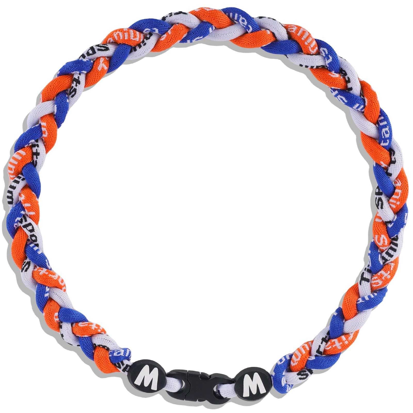 Premium 18inch Baseball Necklace w/Nylon Tri-Braided Rope Tornado Design