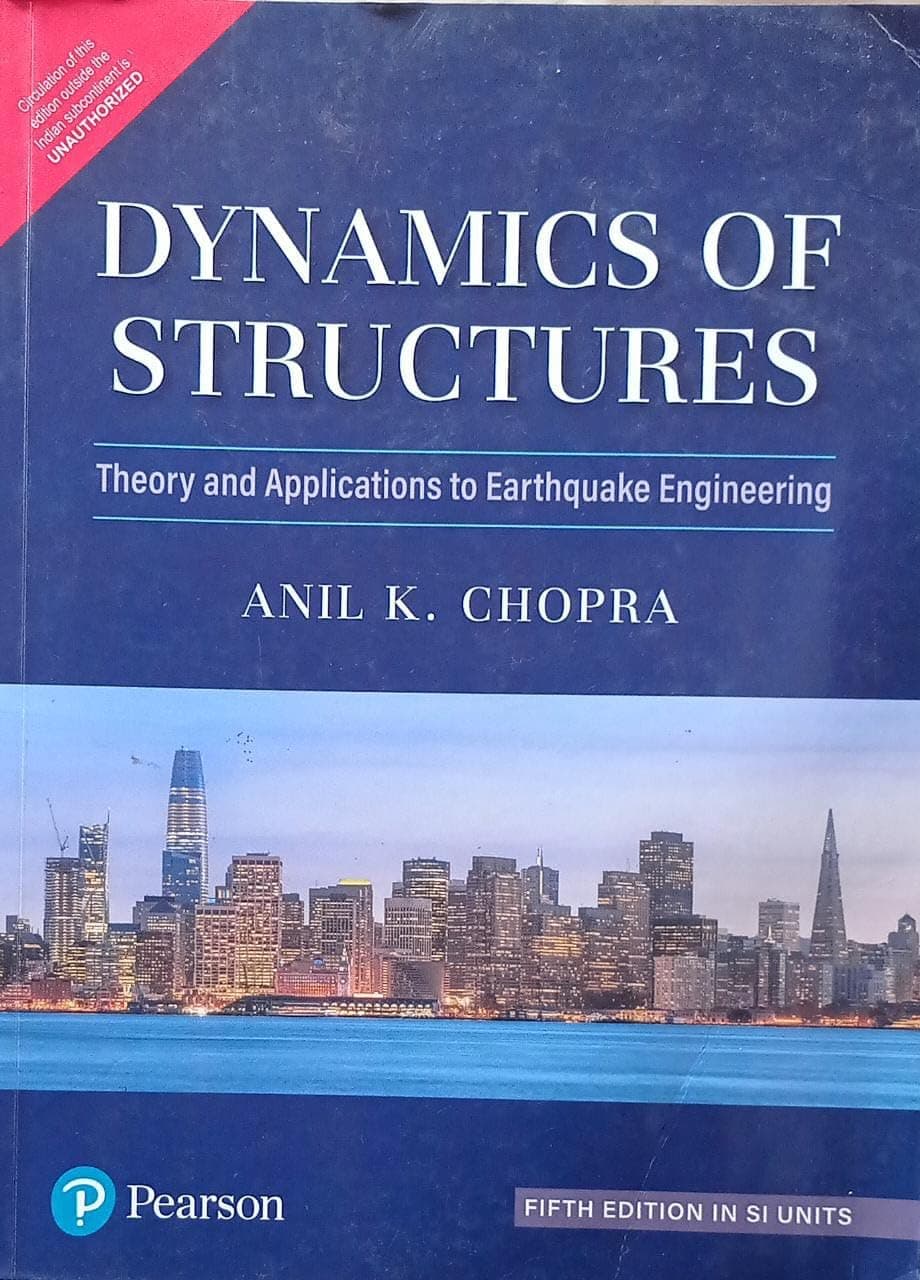 Dynamic Of Structures By Anil K Chopra SECOND HAND BOOK NVB++969696