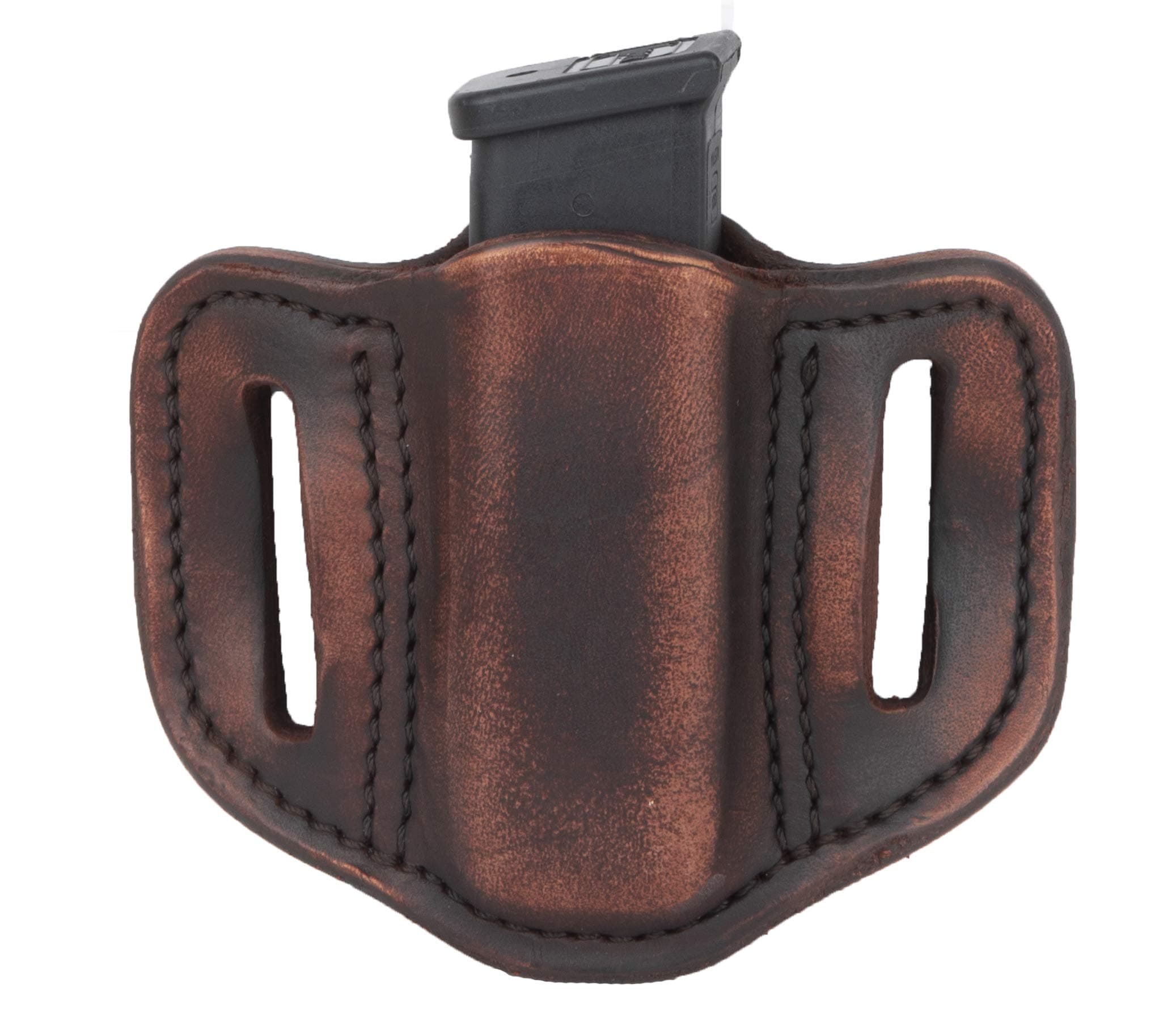 1791 GUNLEATHER Single Mag Holster for Double Stack Mags, OWB Magazine Pouch for Belts Available in Stealth Black, Classic Brown, Black & Brown and Signature Brown
